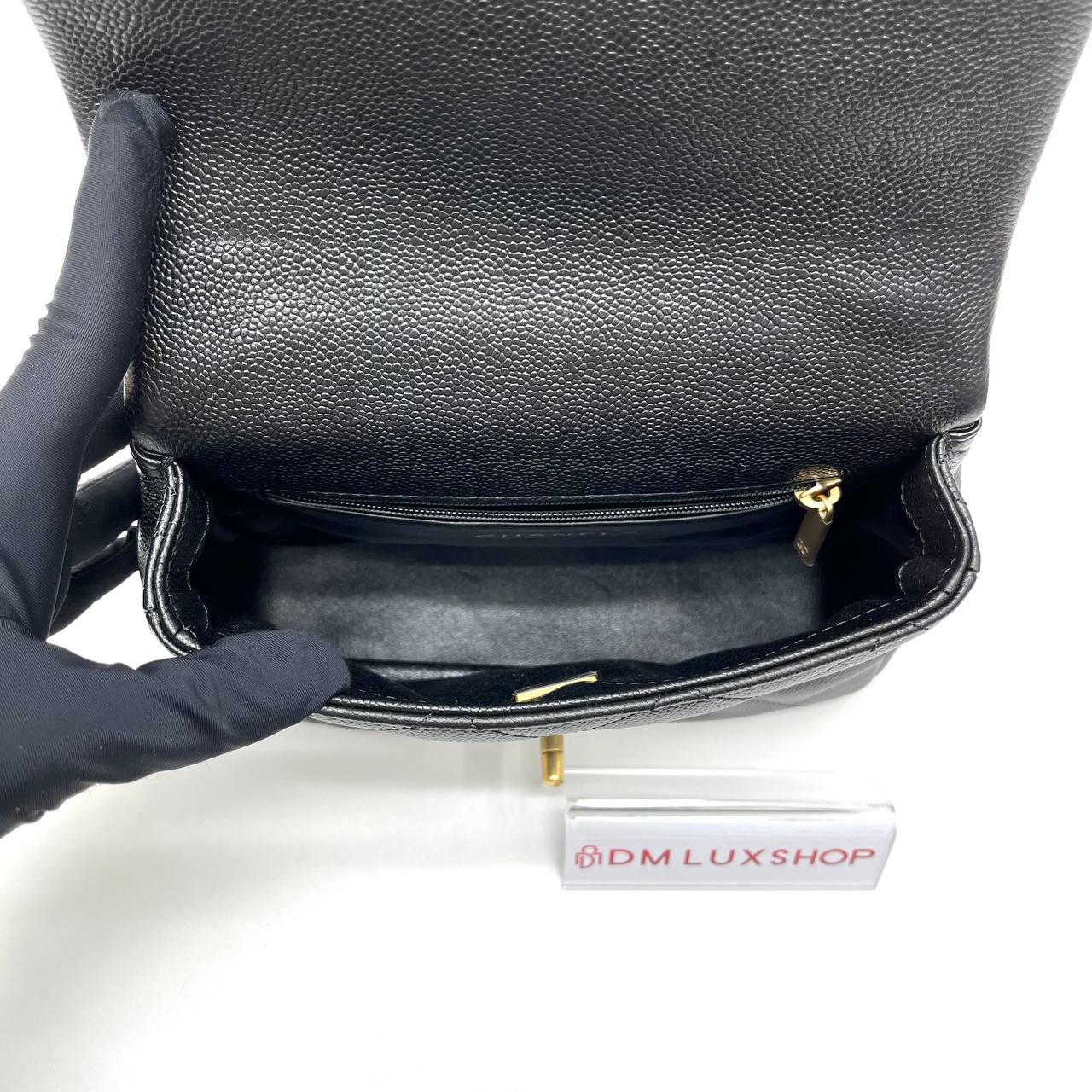 Chanel 24P Black Caviar Sweetheart Flap Bag GHW (Microchip)