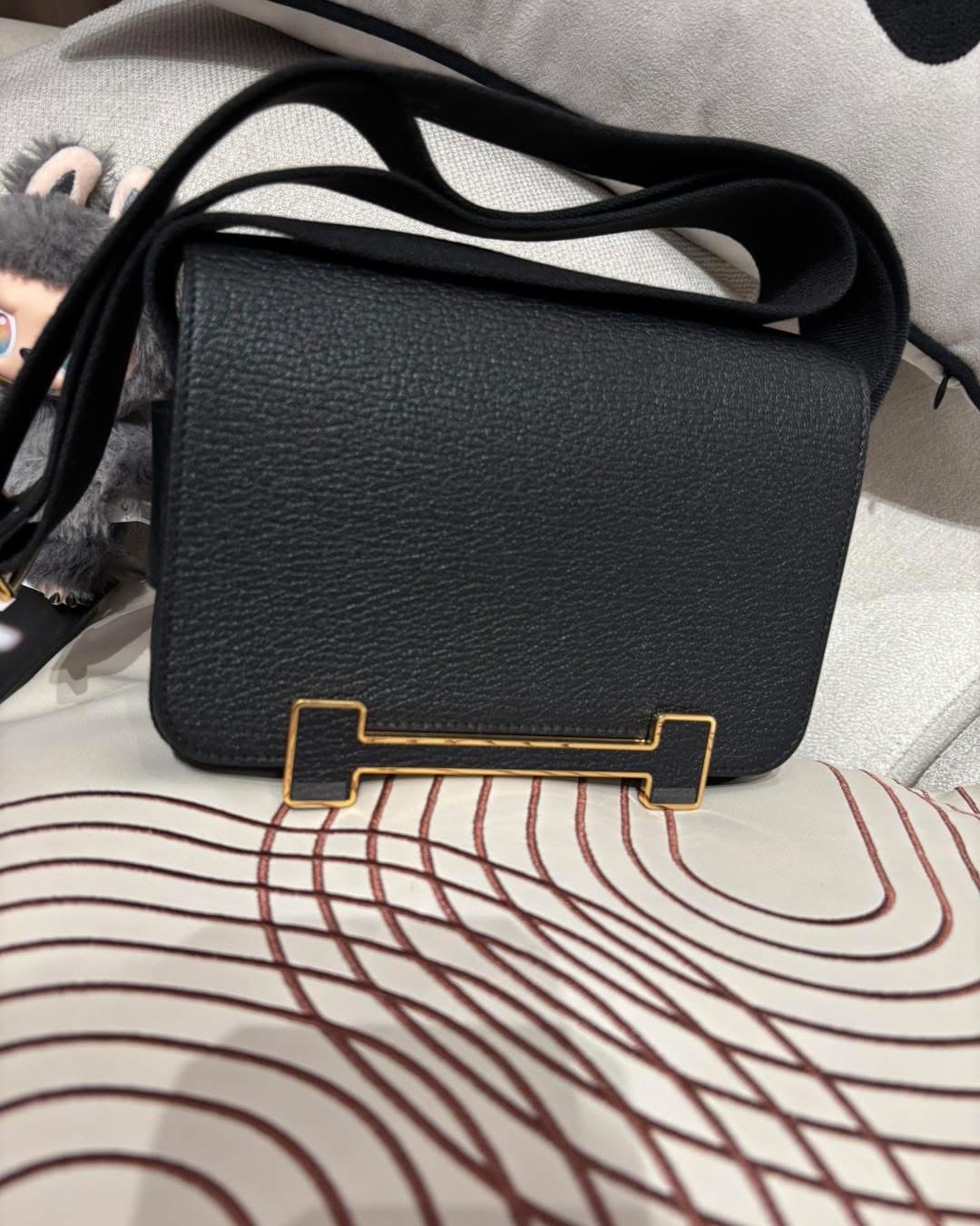 全新 Hermes Geta 黑色山羊皮金扣 Stamp B 100%Authentic, Brand New ✅收據✅Dust bag✅Box