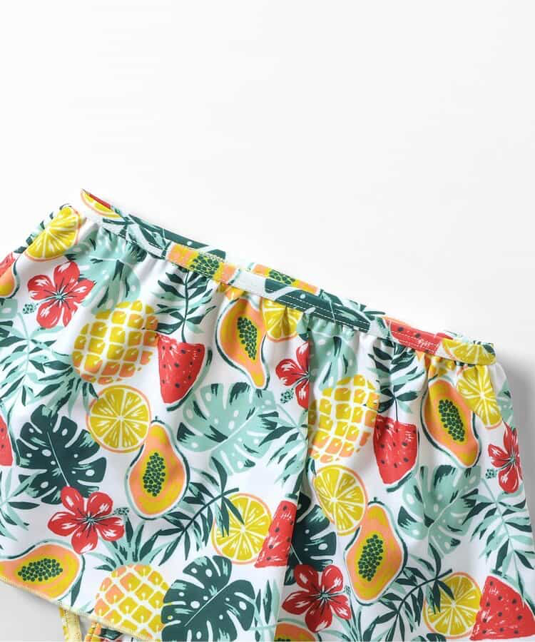 🇯🇵預訂 日本直送🇯🇵Apres les cours三色緞帶褶皺泡泡袖分體泳衣