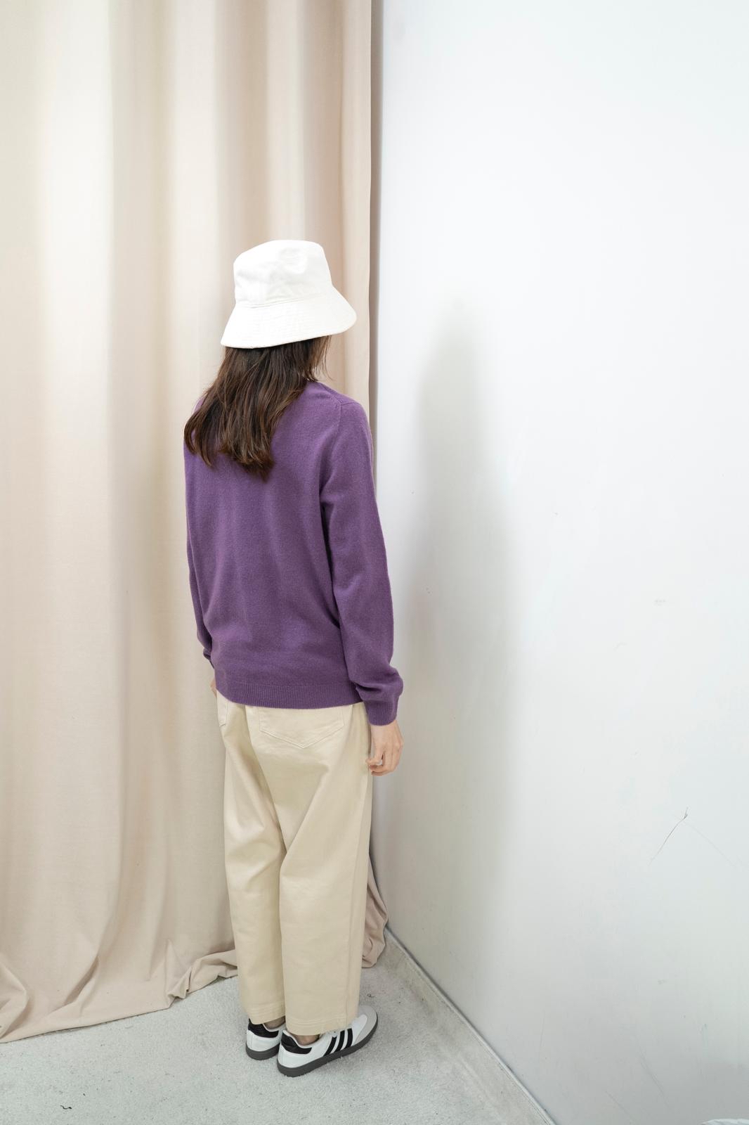 合身羊毛上衣（紫色）