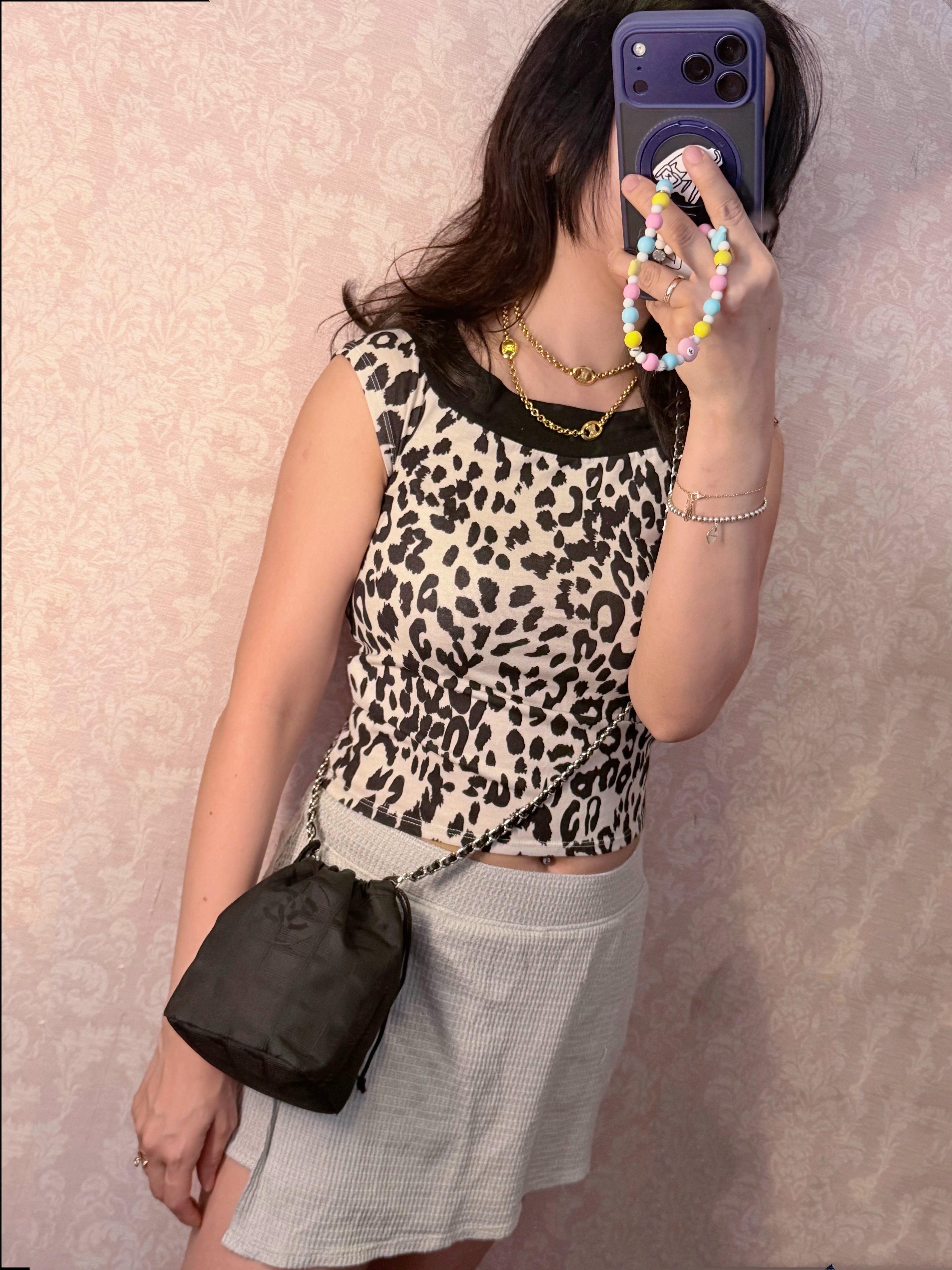 vintage chanel black drawstring vanity bag 