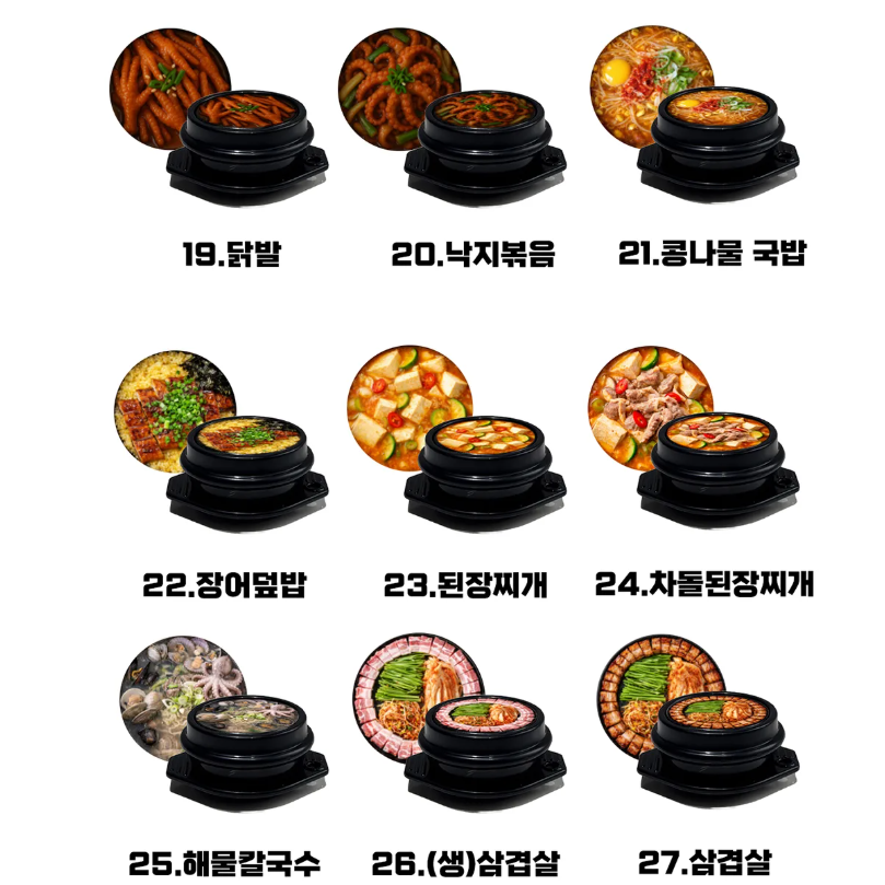 [삼공방] 韓國食物 Keycap Keyring (36款)