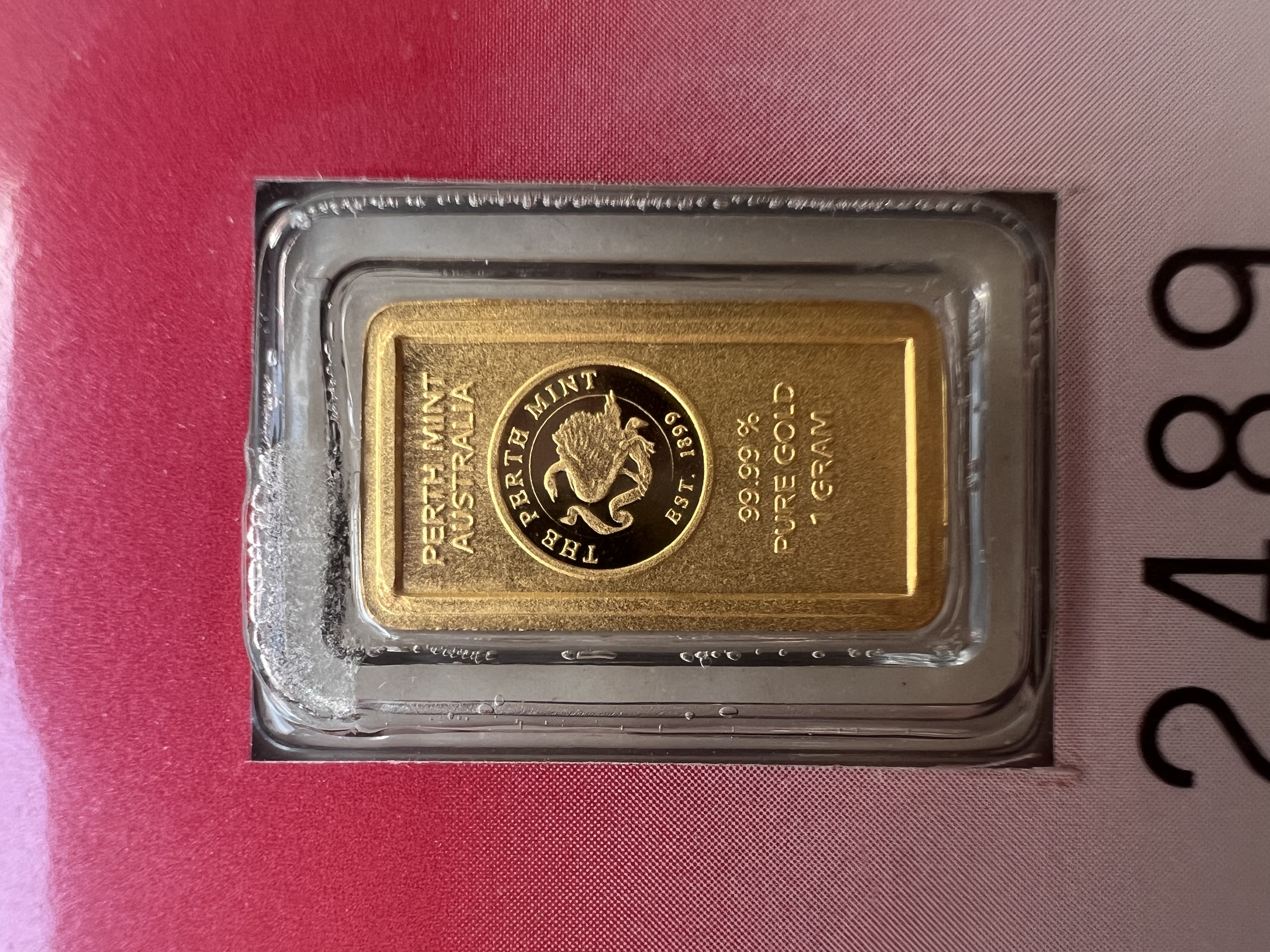 (SN2489) PERTH MINT RARE Vintage Oriana 1g 🇦🇺 Australia Gold Bar Emas 999.9 女神