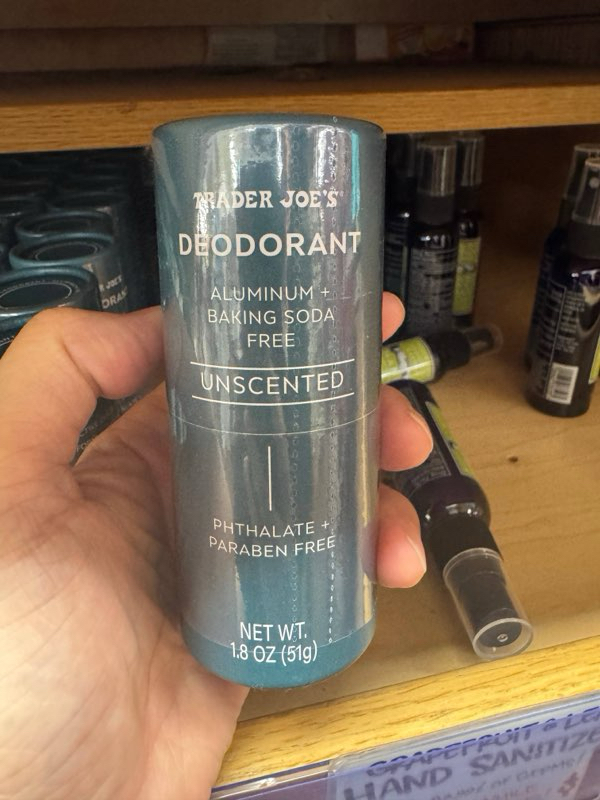 🇺🇸 Trader Joe’s Unscented Deodorant 無香料止汗香體膏 51g