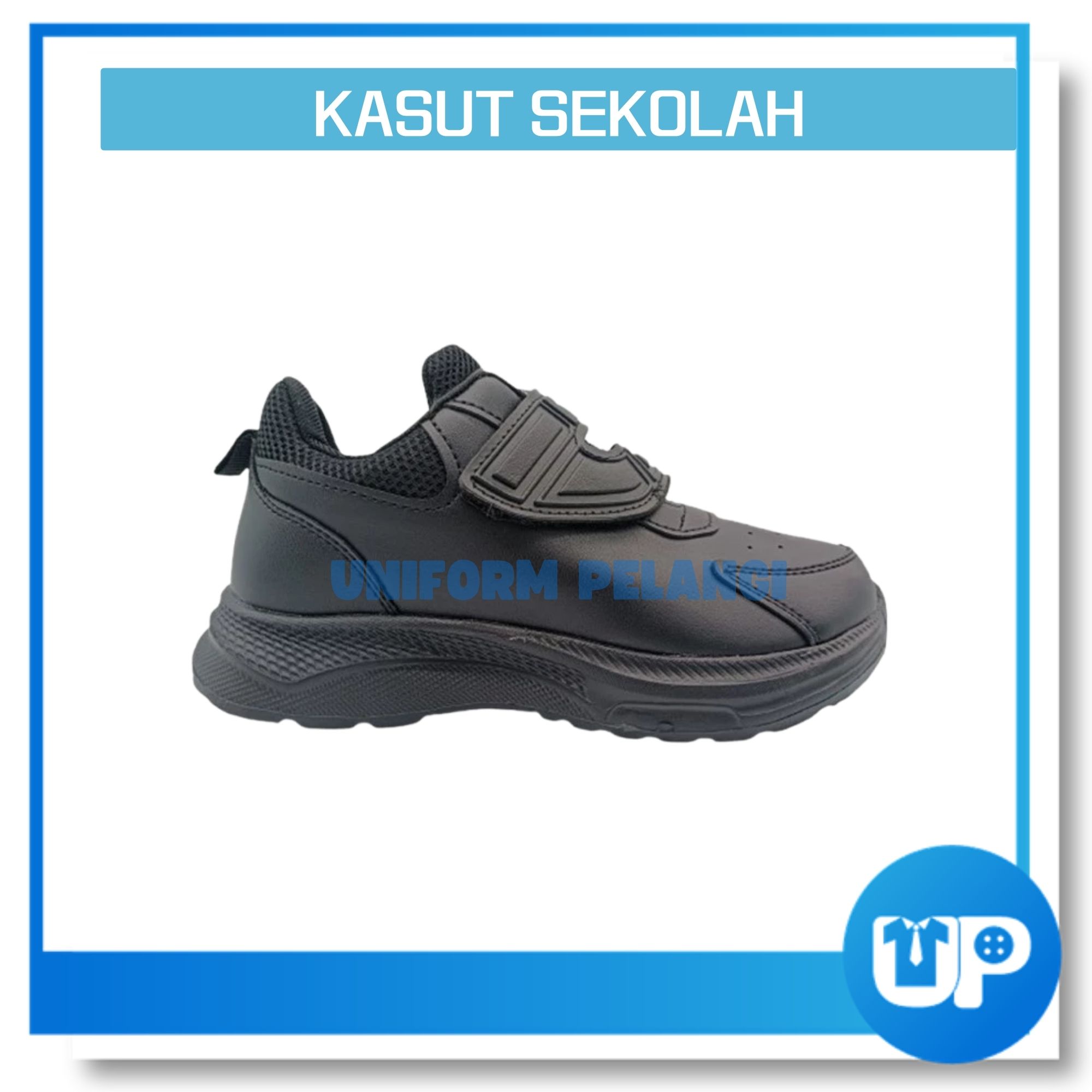 TWENTIES Kasut Sekolah Hitam Light Weight FULL PVC School Shoes P262