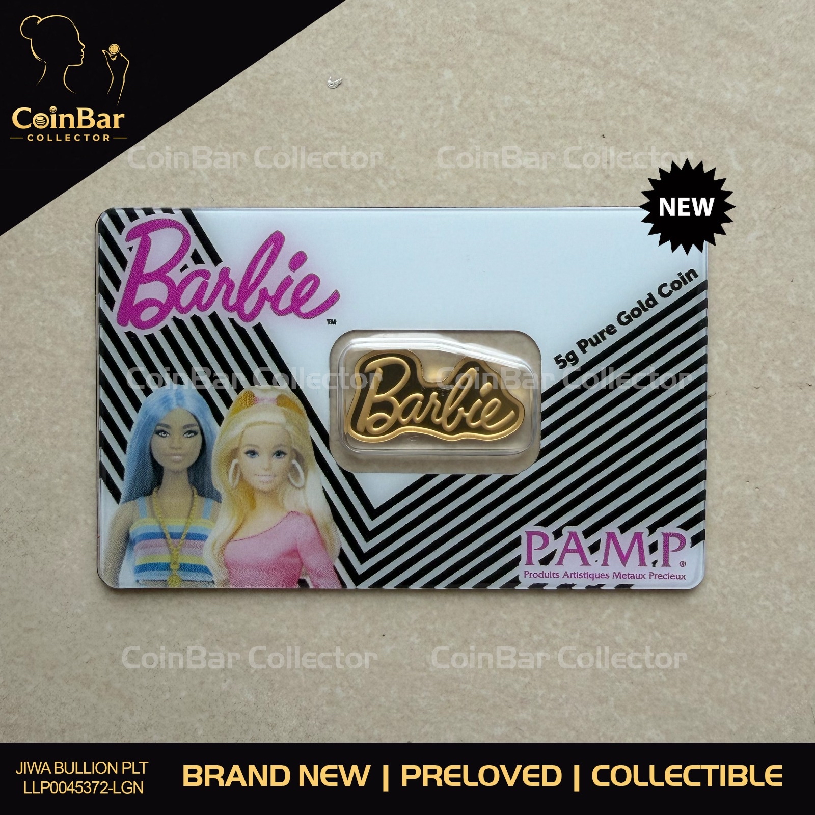 (SN 71) PAMP Barbie 5g🇨🇭Swiss Limited Gold bar Emas 999.9
