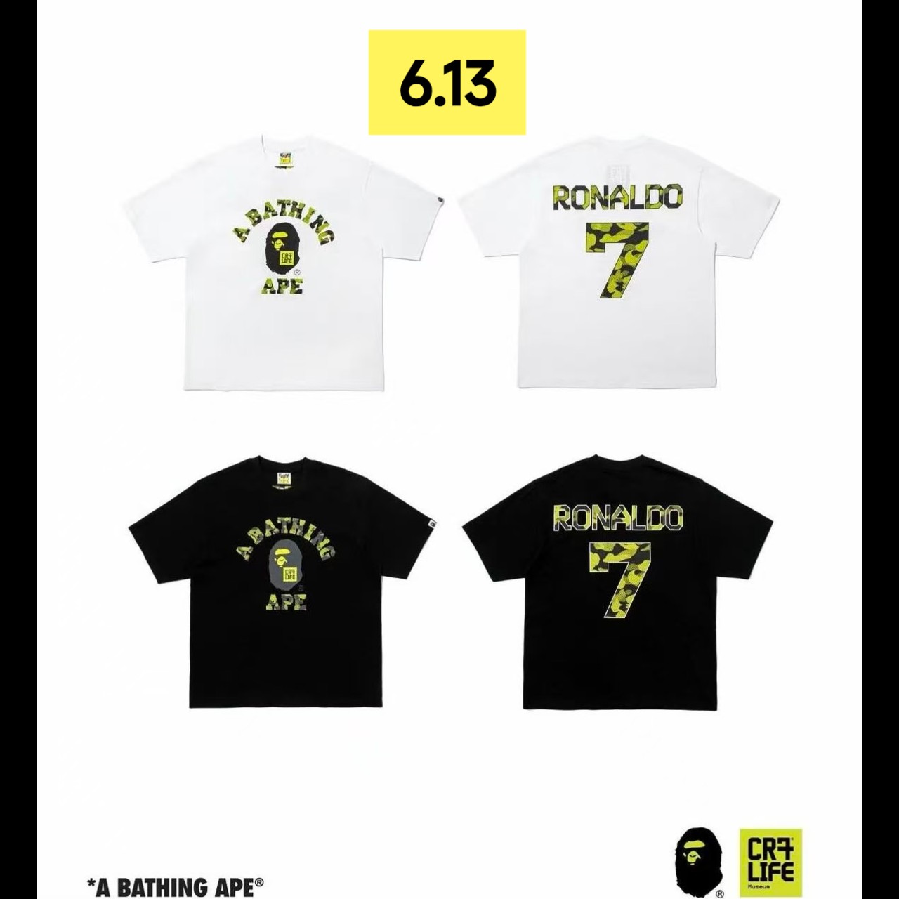  BAPE x CR7 Life SS26 Collection **MESSAGE FIRST/先查詢貨存**  