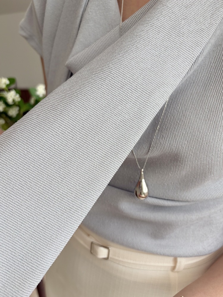 The Daily Tie Detail Top (Blue)