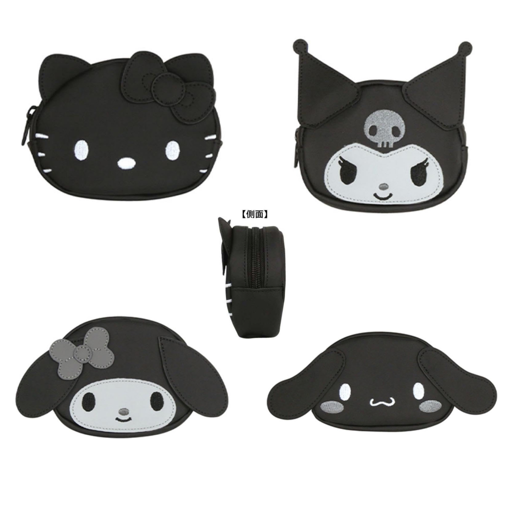 日本預訂📍日本Sanrio黑色風格系列 - 大頭樣化妝袋 2026年5月中下旬出貨