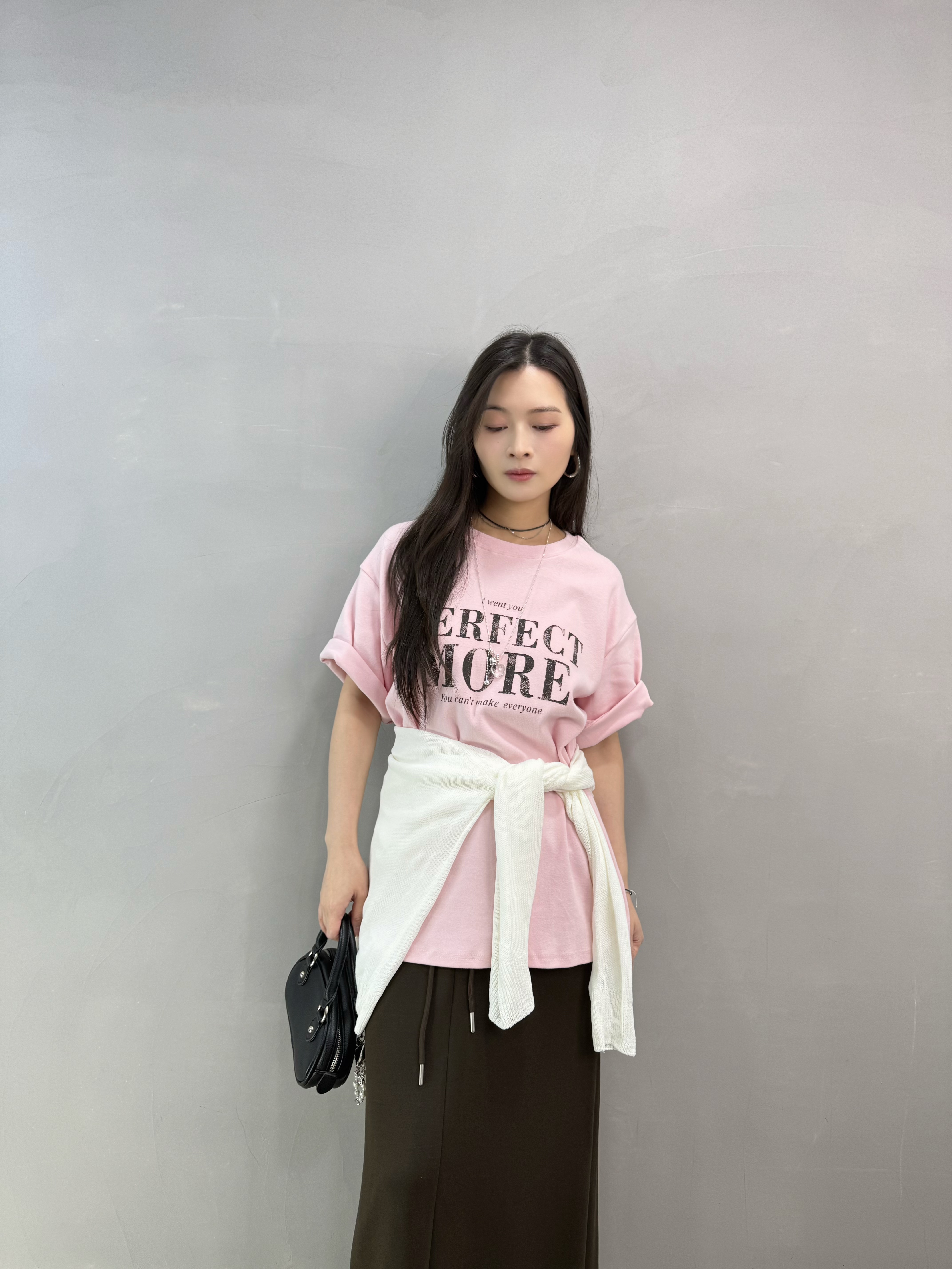 G04 刷色字開叉磨毛Tee