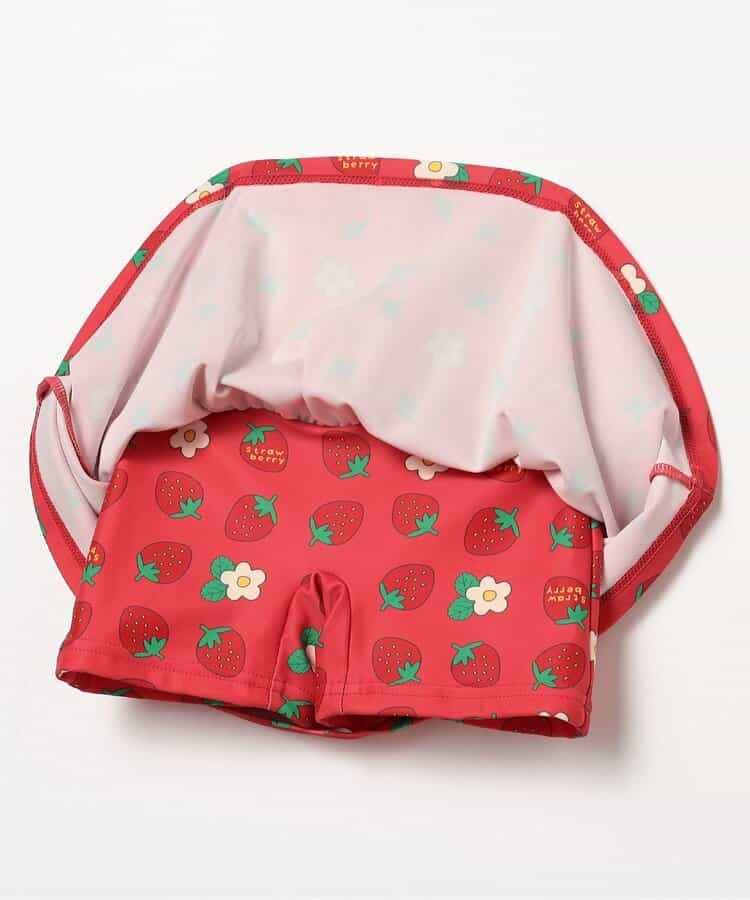 🇯🇵預訂 日本直送🇯🇵p.premier四色標籤圖案印花褶皺上衣和裙擺分體泳衣