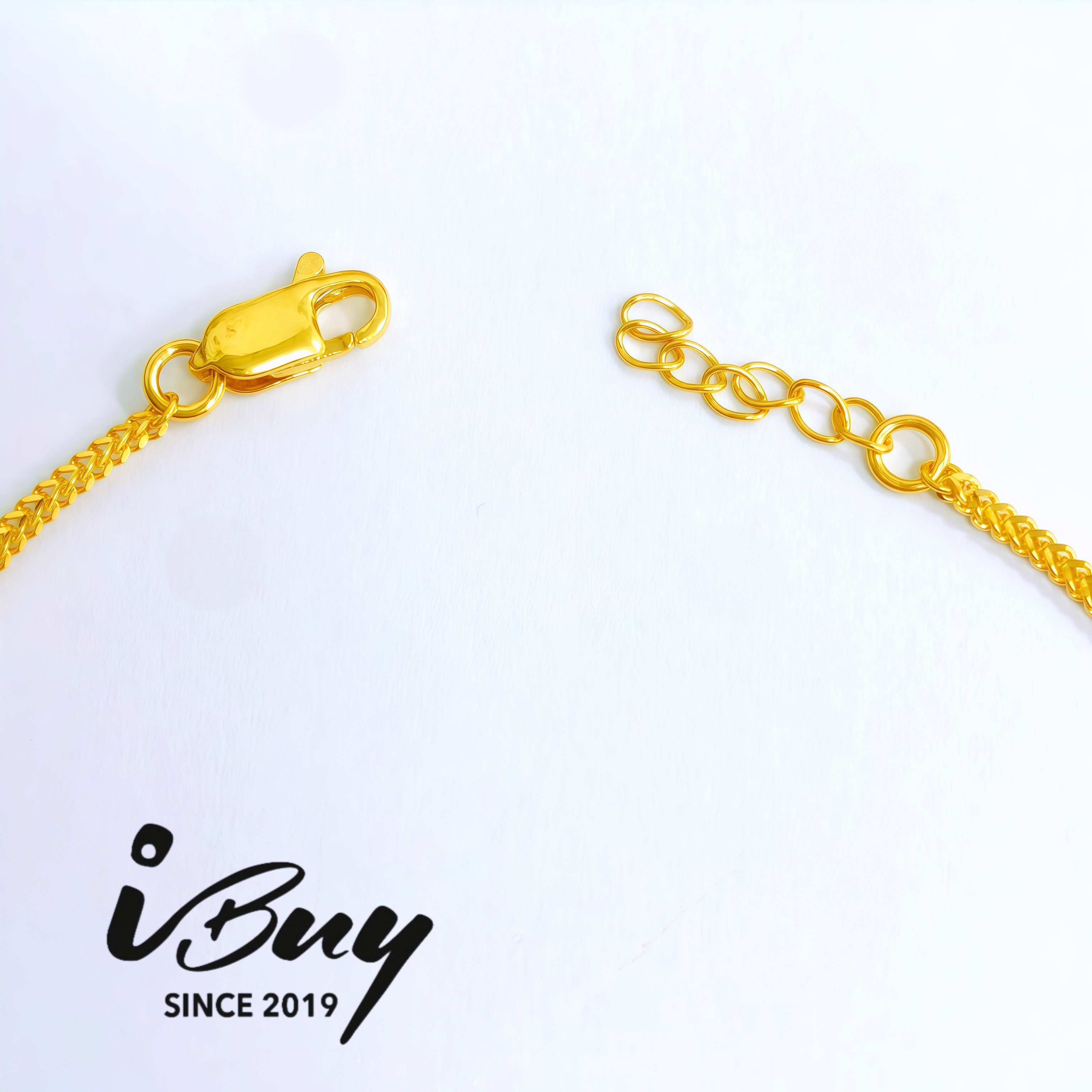 916 GOLD 12MM N.L 1 VCA FOX CHAIN BRACELET 916 金 12MM1花极光四叶草狐尾手链