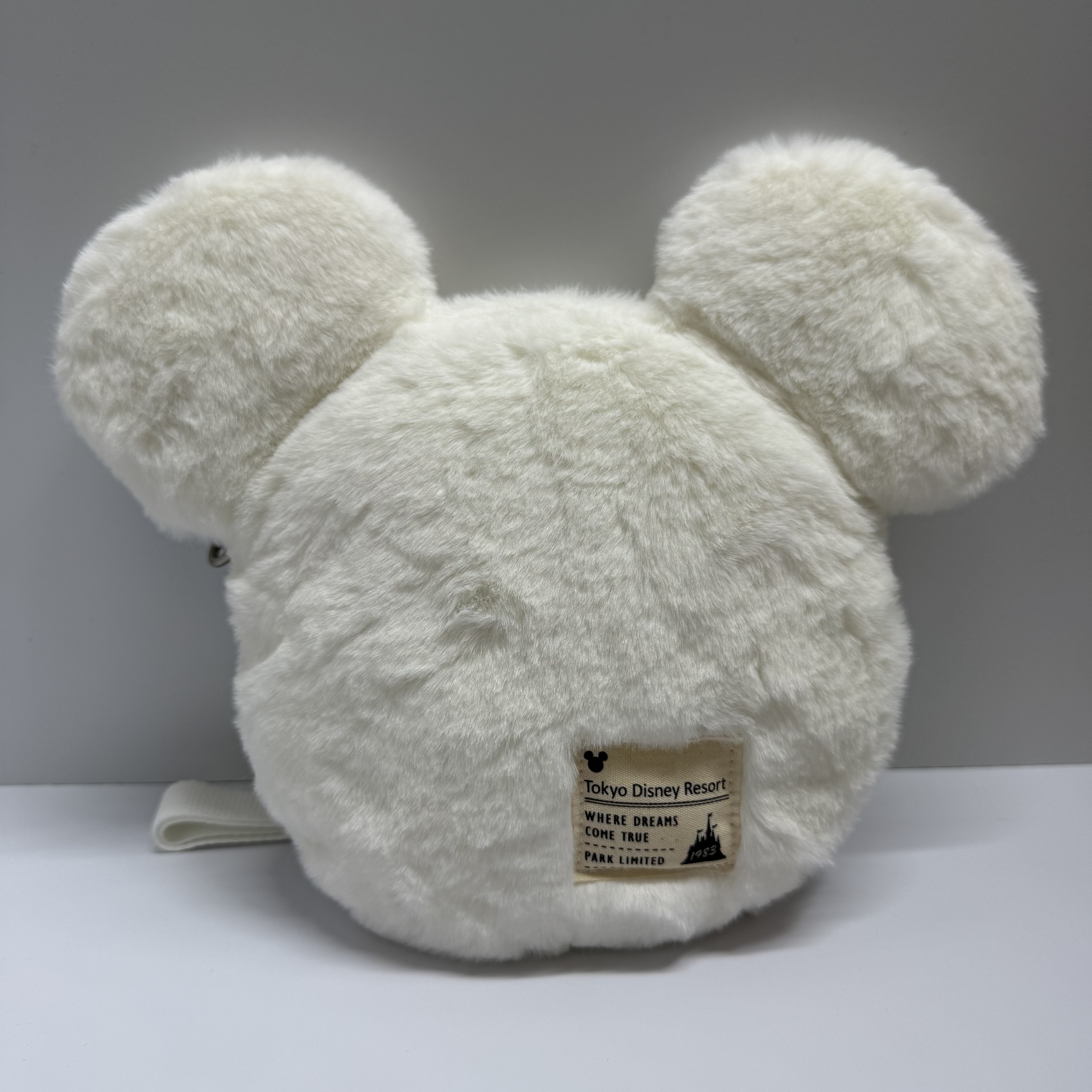 現貨 樂園限定 Mickey 白色毛毛斜孭袋