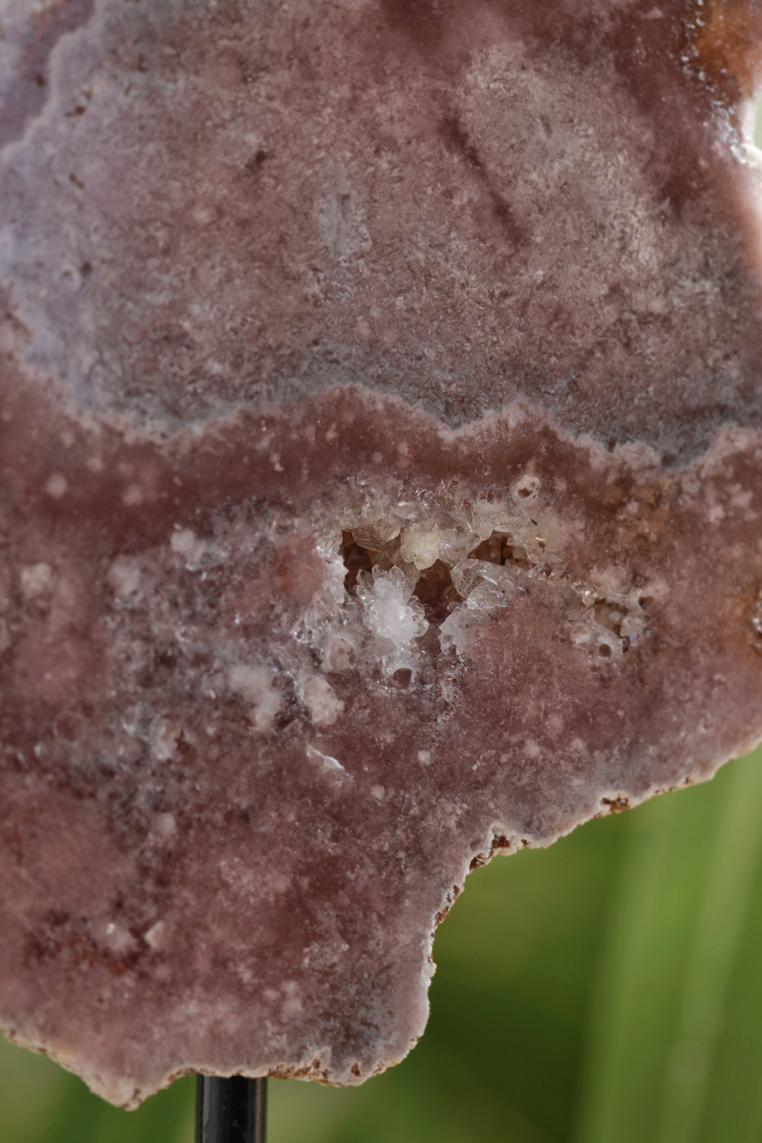 ༒19.8cm粉紅紫水晶 晶牙原石 連托架擺件༒PA.7008C2AGAA8-RA22*9em