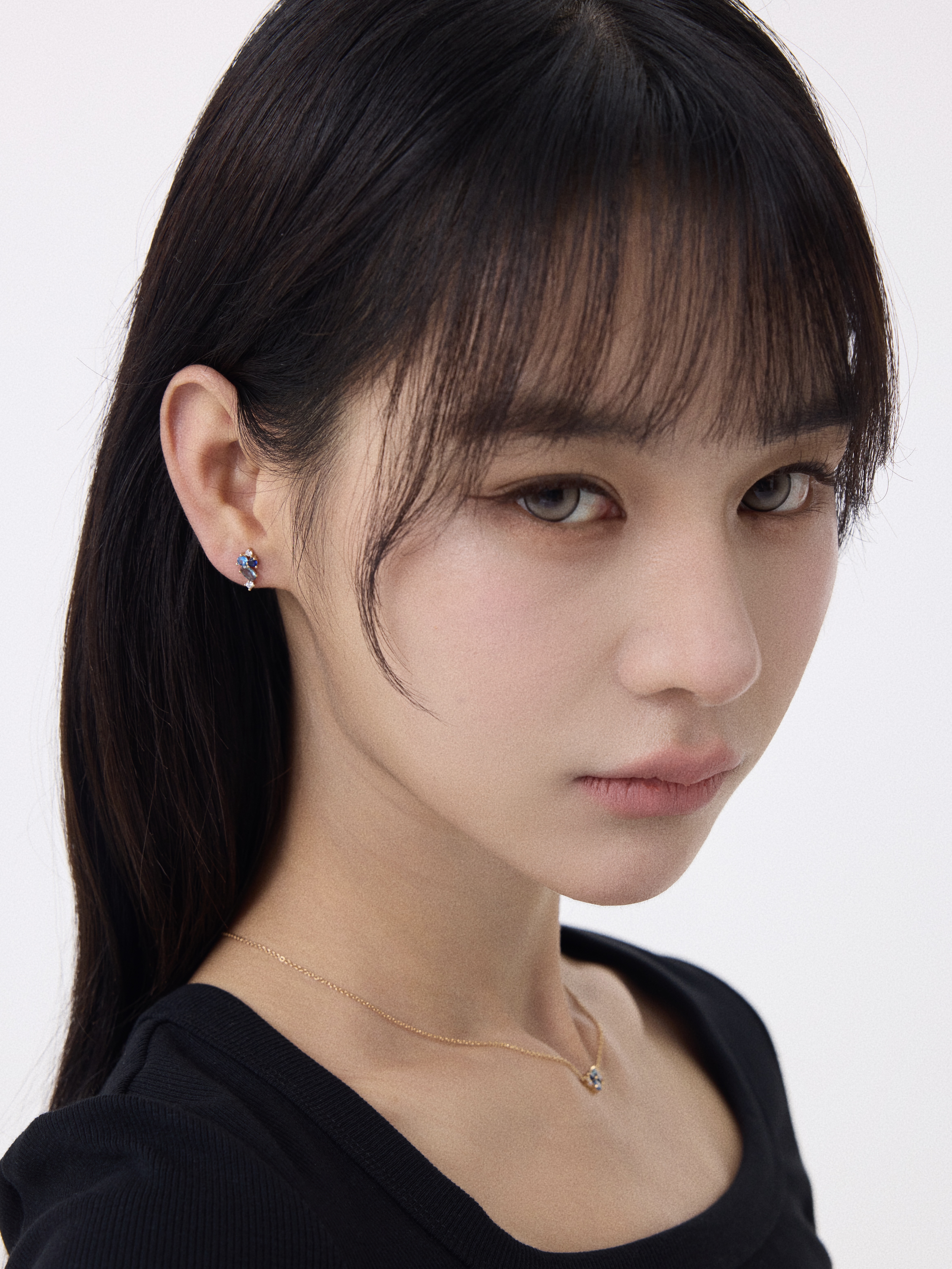 Elena Sapphire Earring Plaqué or 