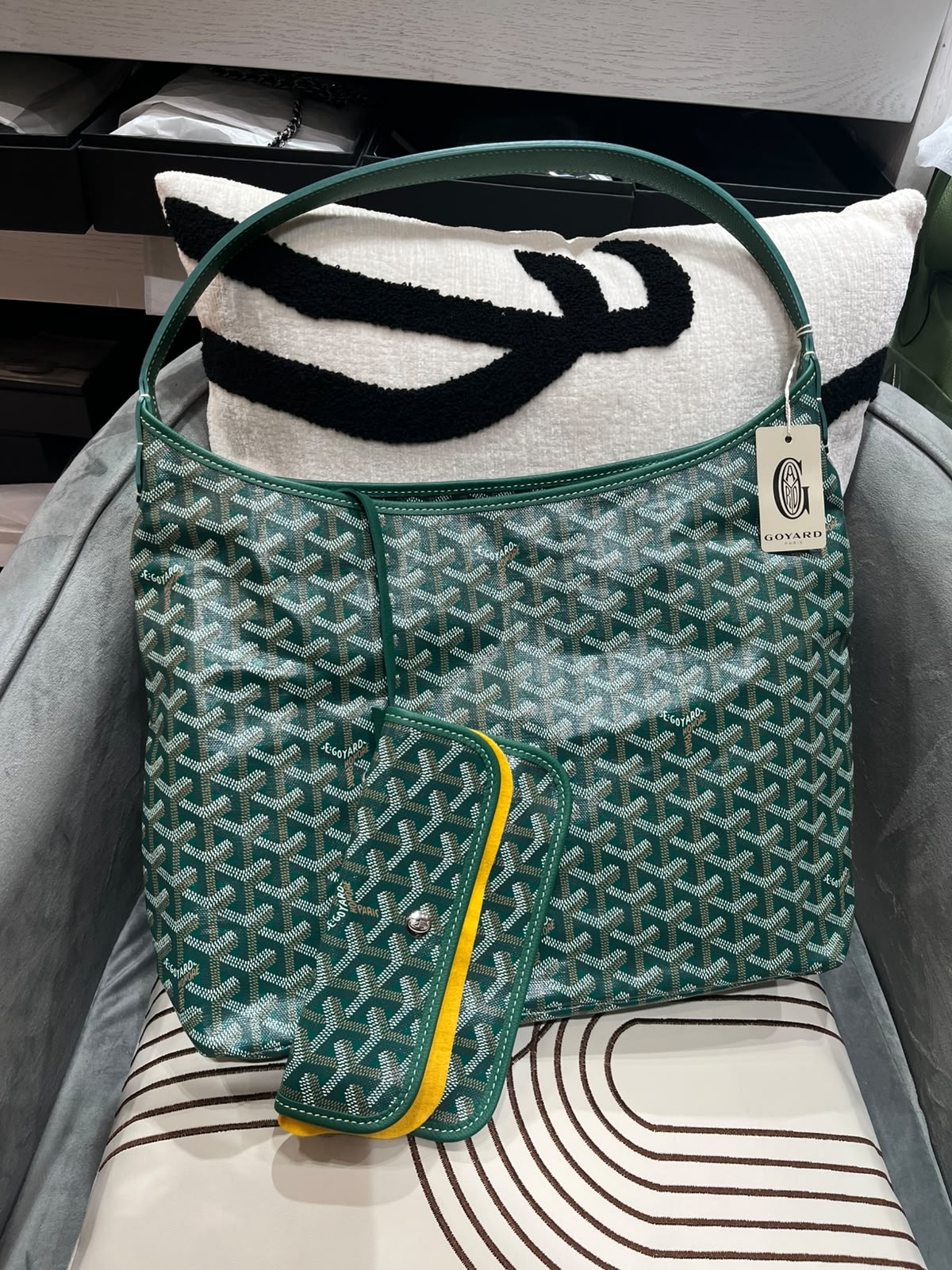 全新未使用品Goyard Boheme Hobo Green 100%Authentic, 全新未使用品 ✅Pouch ✅dust bag 