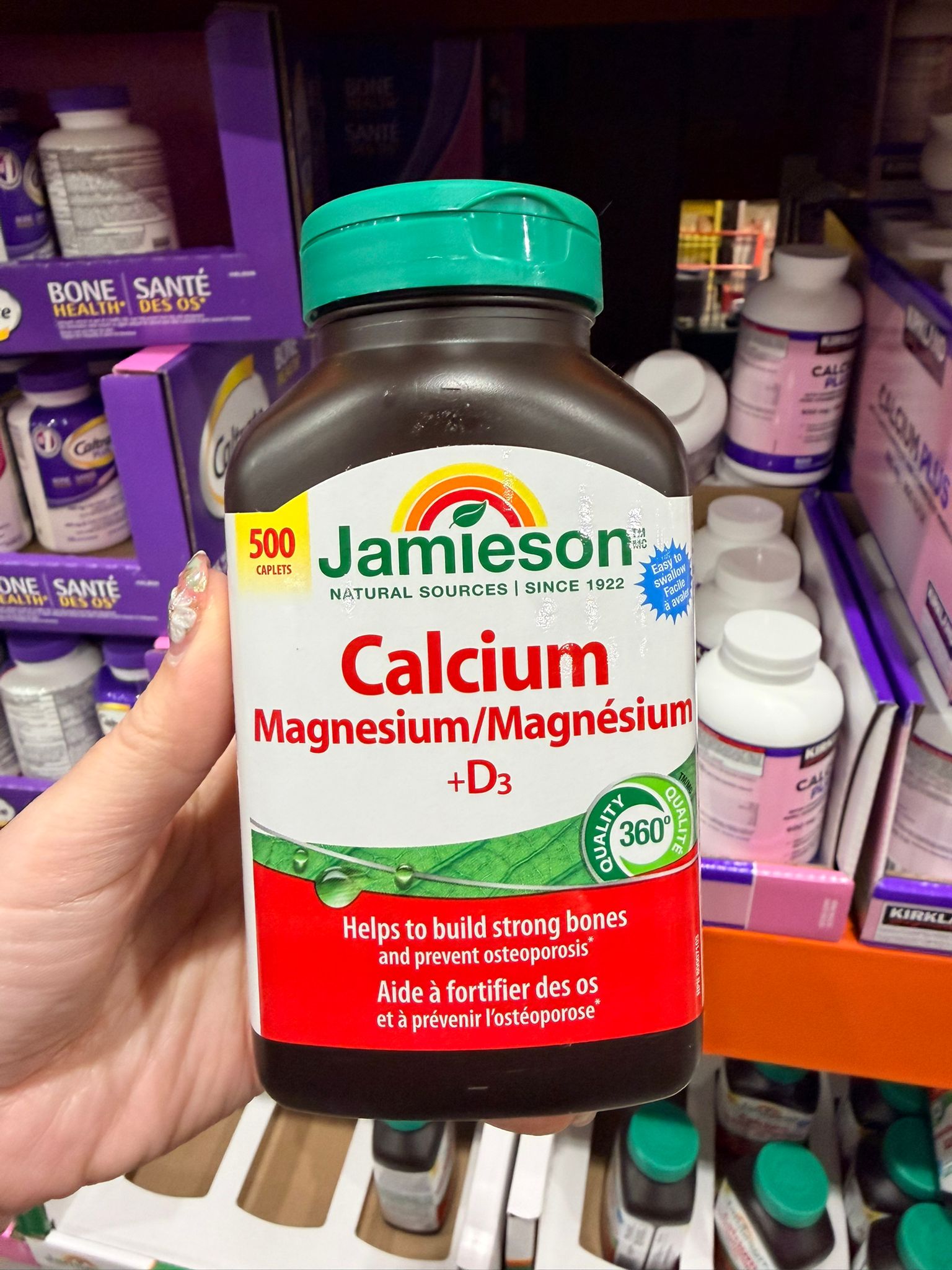 Jamieson 鈣+鎂+D3保健片 500粒
