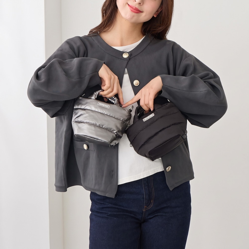 日本代購【 2026秋冬新商品 日本直送  ROOTOTE 羽絨 迷你手袋 Baby Feather Roo Tote Bag 】
