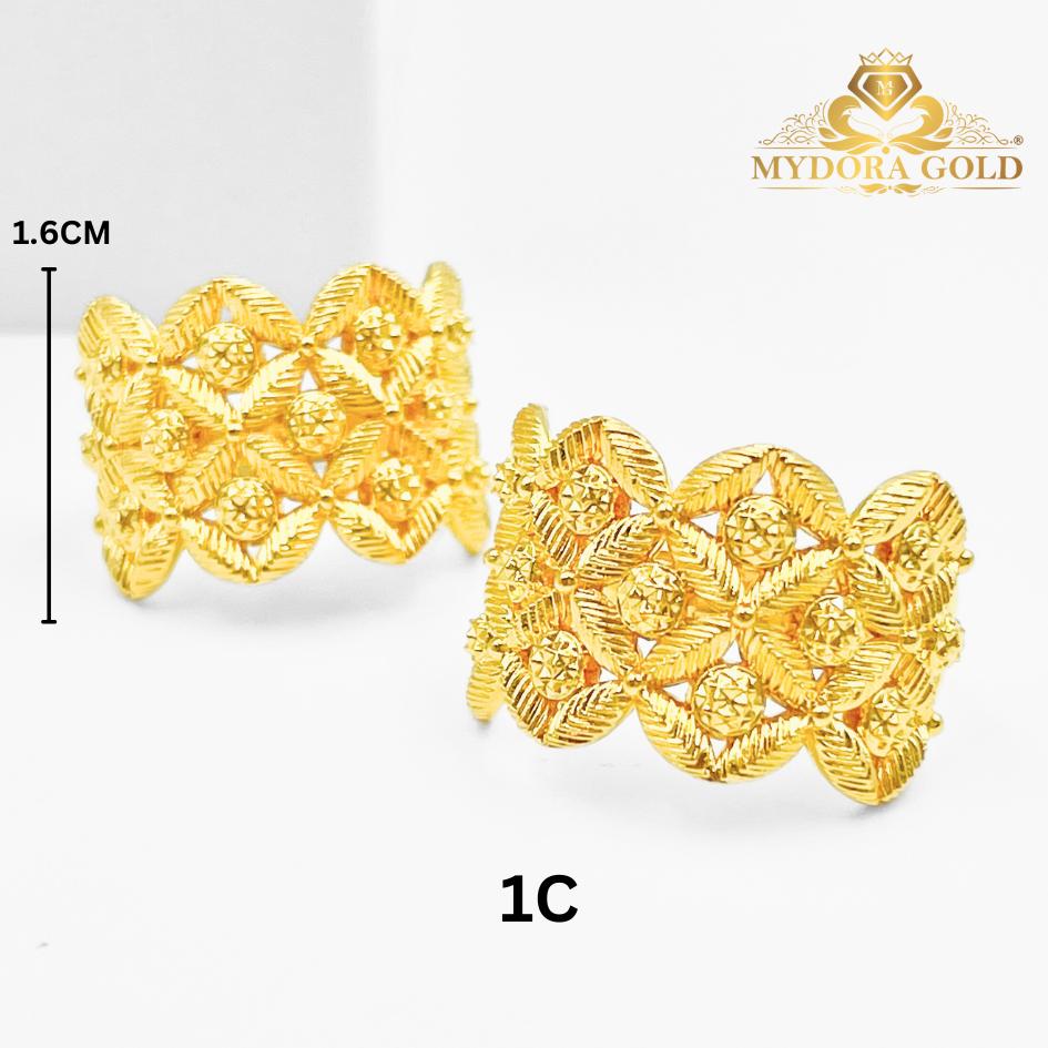MYDORA Cincin Luxe Bunga Colek (5G) l EMAS 916/22K