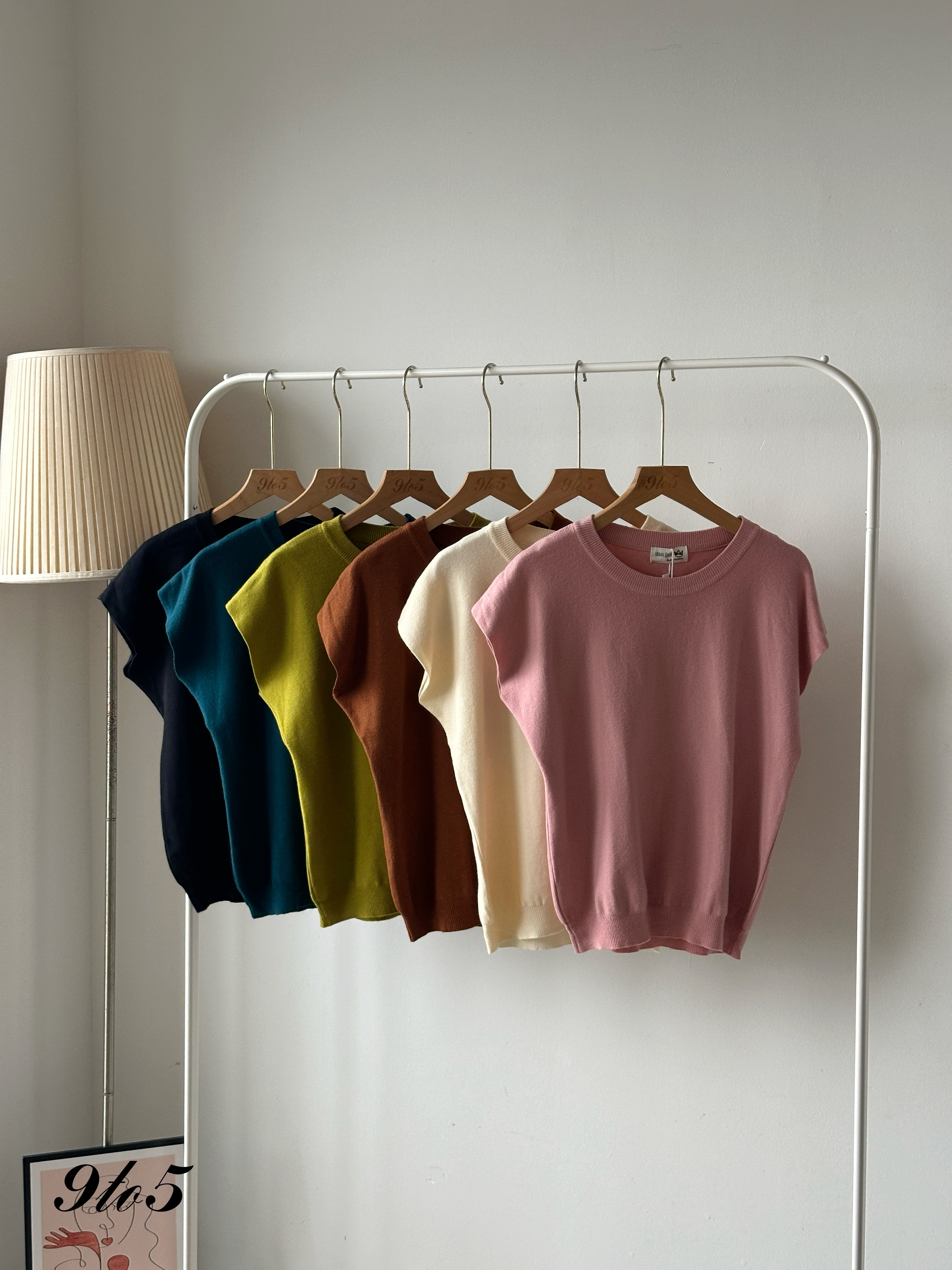 T4113 Cape Sleeve Knit Top - 6 Colors 