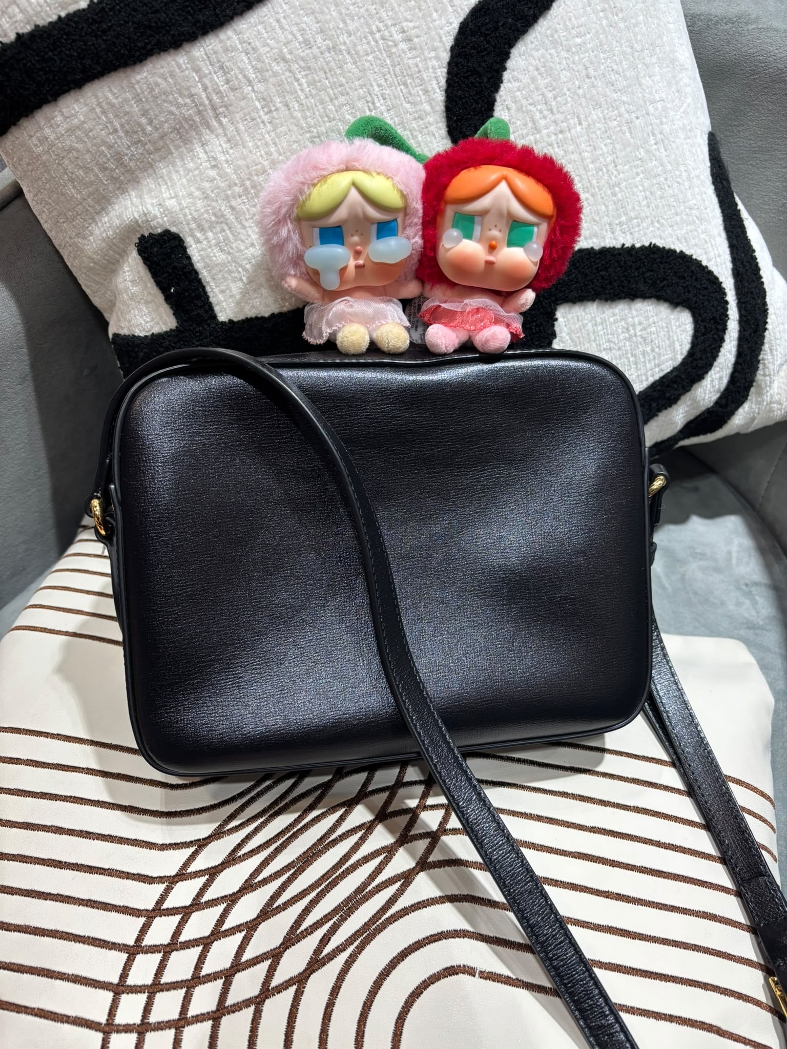Gucci horsebit 1955 camera bag 黑金牛皮,100%Authentic, 98%New ✅專門店收據✅Tap✅Dust bag