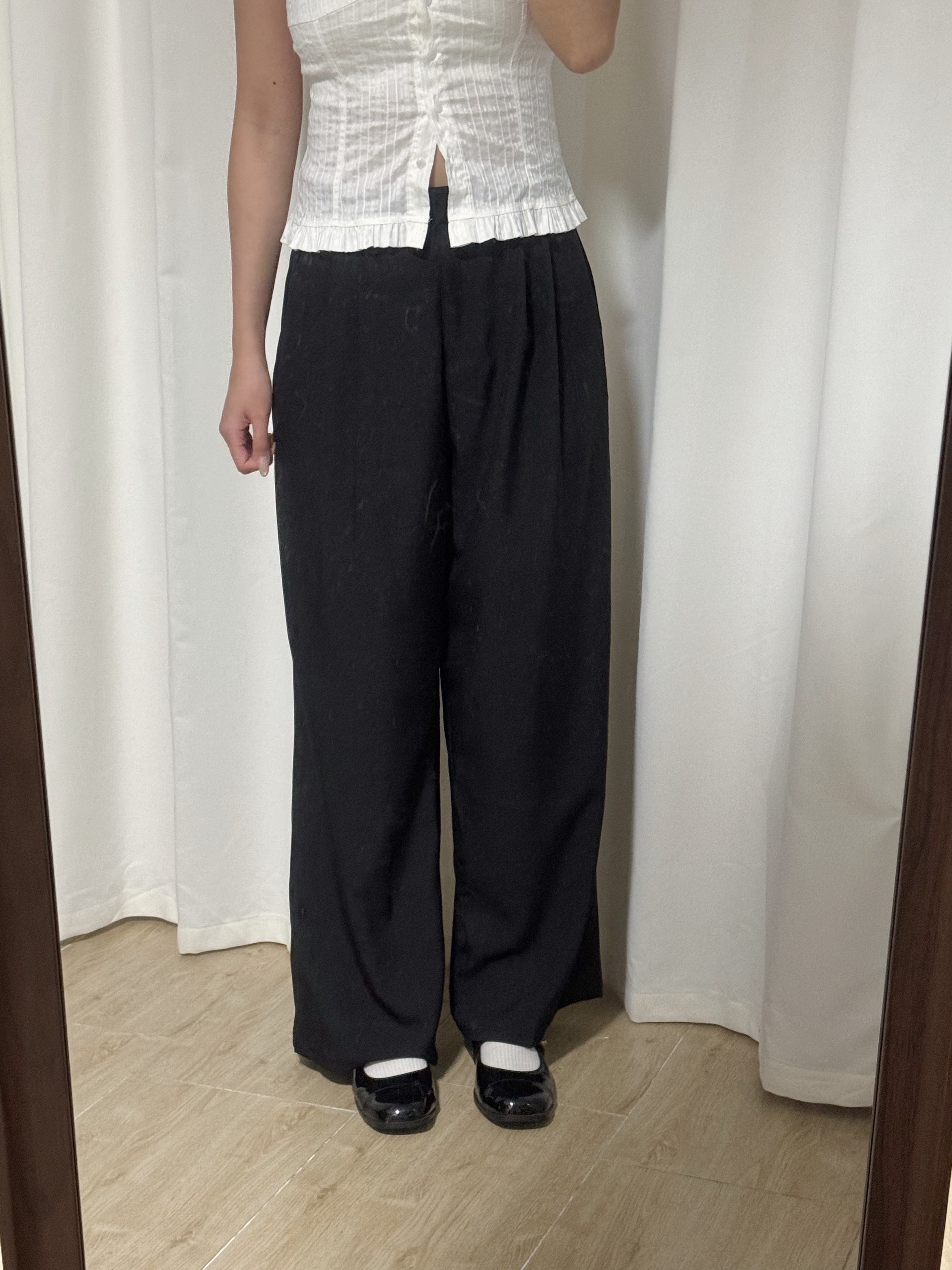 [2 VER.][四季可穿!]滑滑垂感西裝長褲(四色入/五個尺碼/兩個長度)