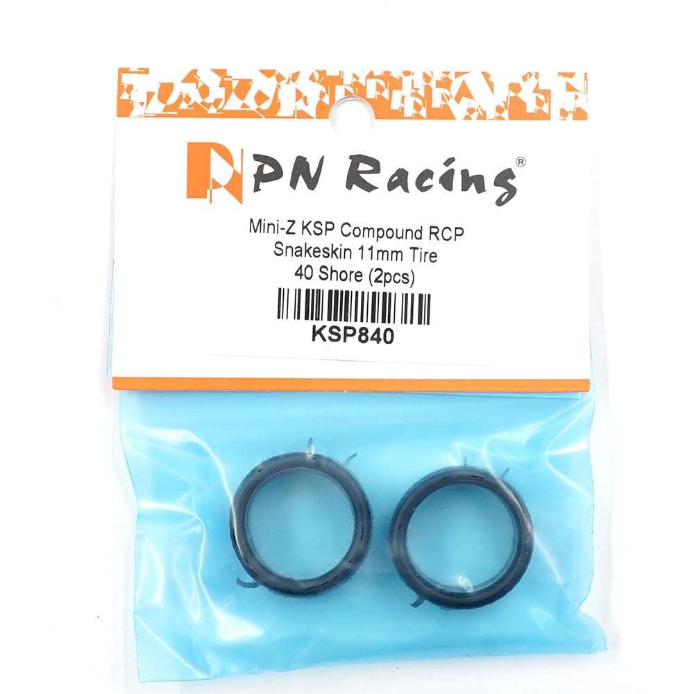 PN Racing KSP Compound RCP Snakeskin 11mm Tire 40 Shore 2 pcs For Mini-Z KSP840
