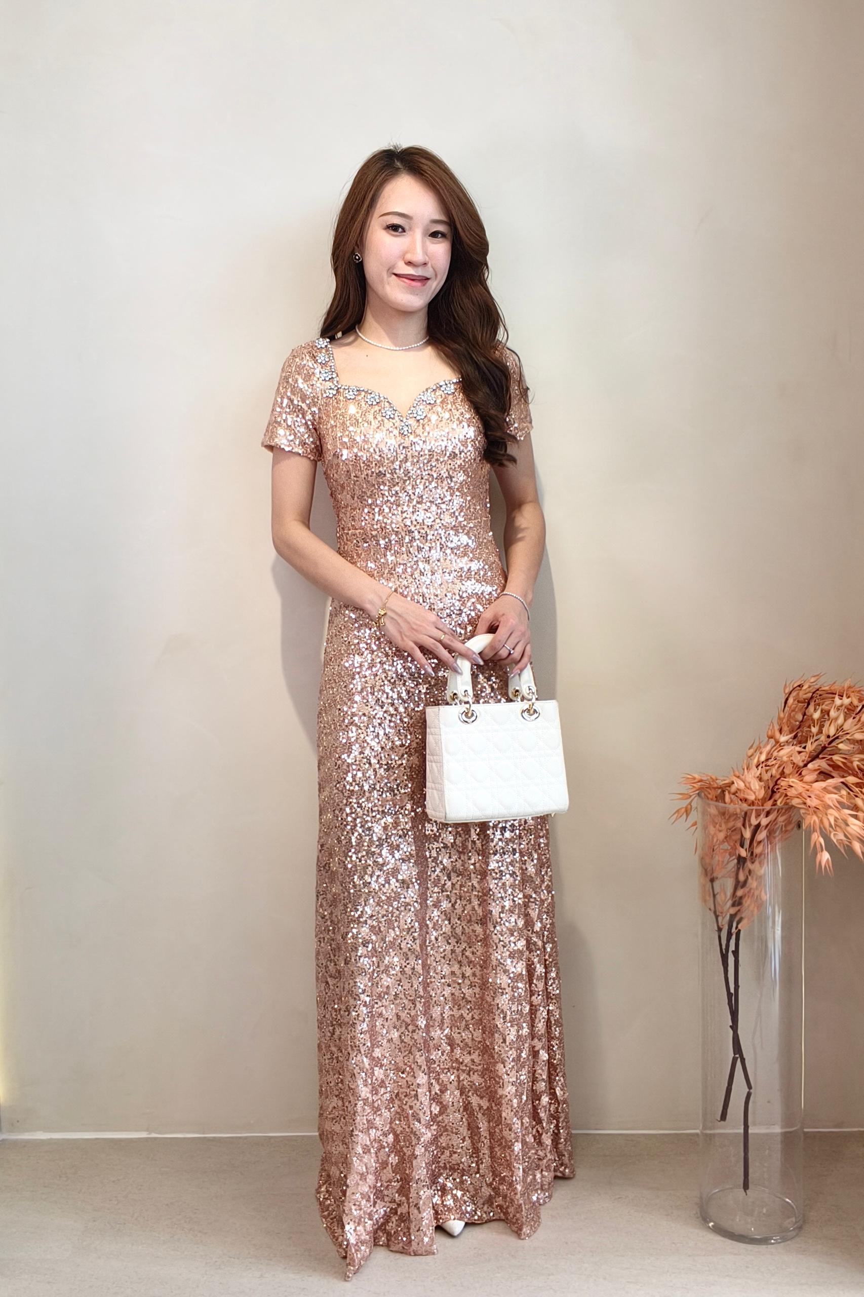 60102 Sparkle Embellished Evening Gown