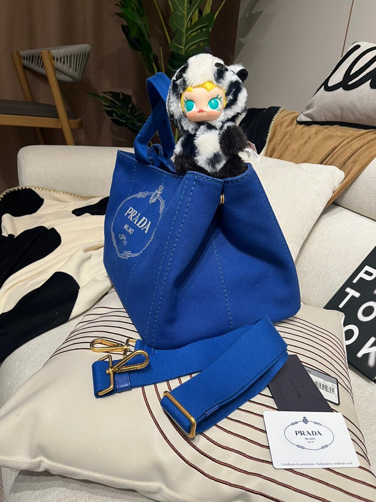 Prada canvas 2way bag BN2642 100%Authentic,98%new