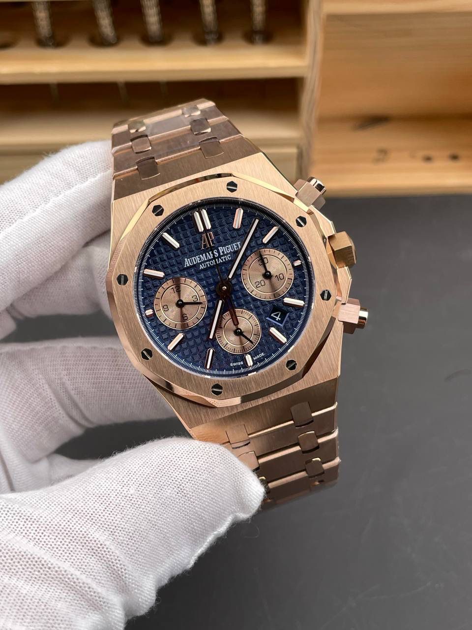 🚀皇家橡树26331OR 玫金蓝盘/41mm/7750机💯