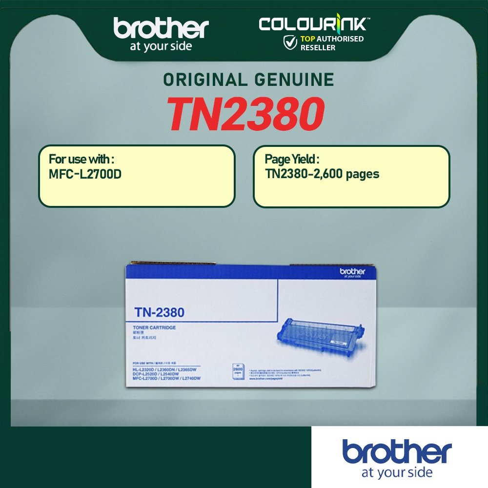 Brother TN-2360 TN-2380 Original Genuine Toner HLL2320D MFCL2700D TN2380 TN2360