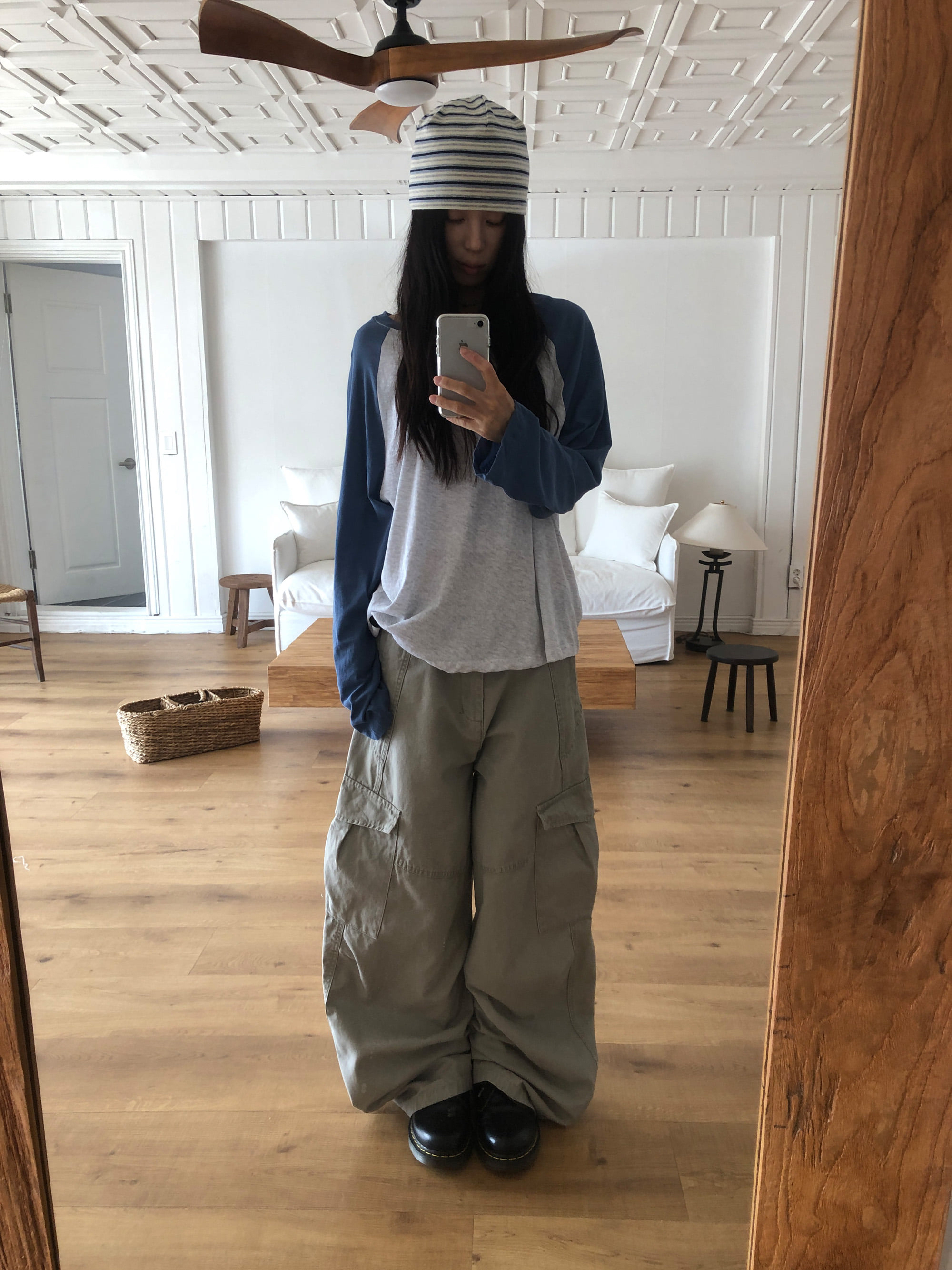 Cotton Wide-Leg Cargo Pants