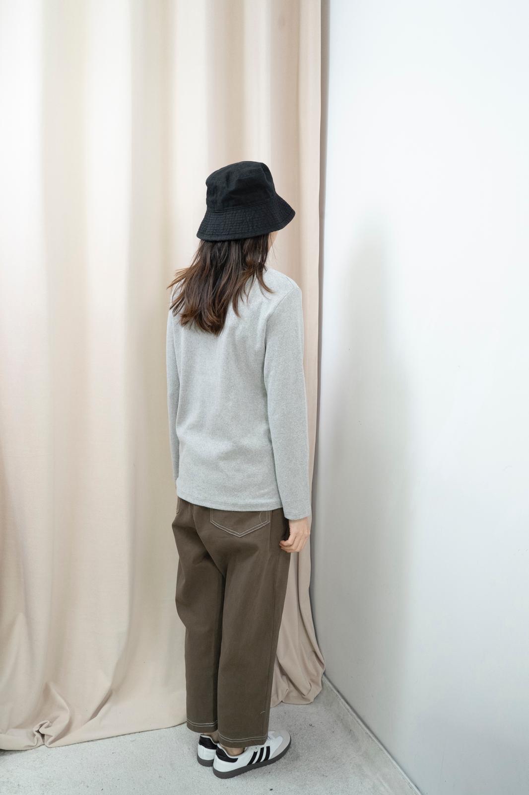 合身文字薄絨面Tee（3色）