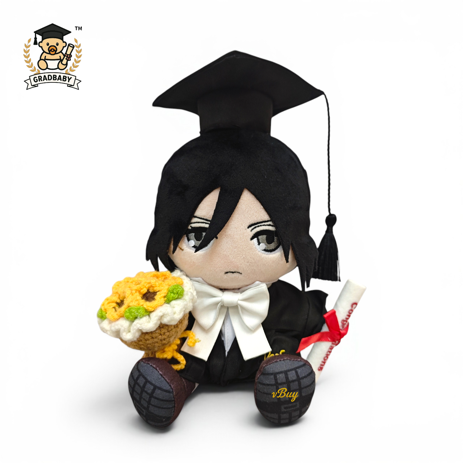 進擊的巨人米卡莎 Mikasa 劍橋大學畢業公仔 可加名 Mikasa Cambridge University 畢業禮物 正版香港現貨