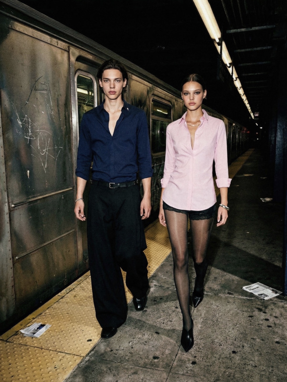 BADBLOOD[w-sht26-004] Mystic Uniform Dress Shirt - Pink