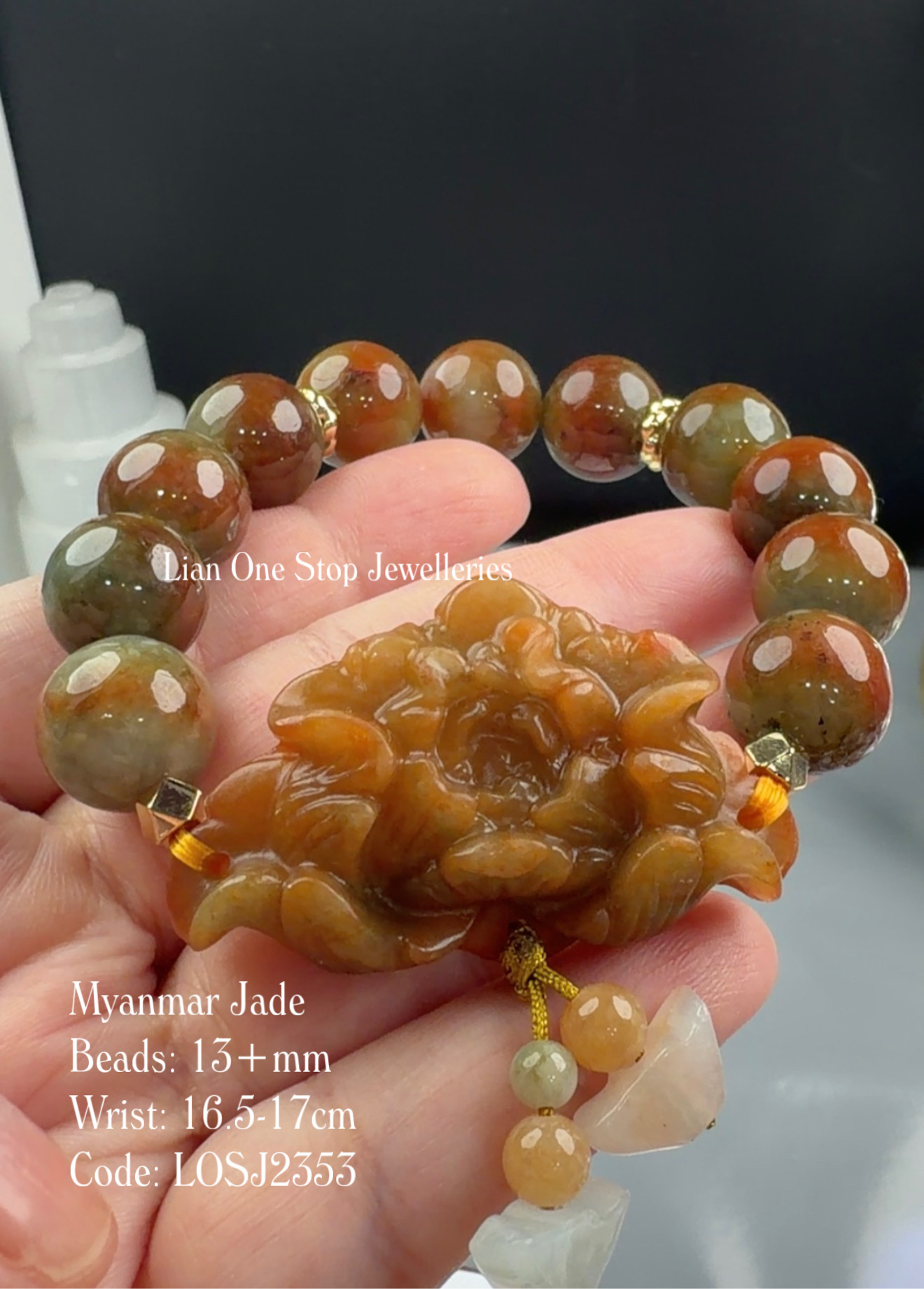 Code: LOSJ2353 Myanmar Jade 13+mm