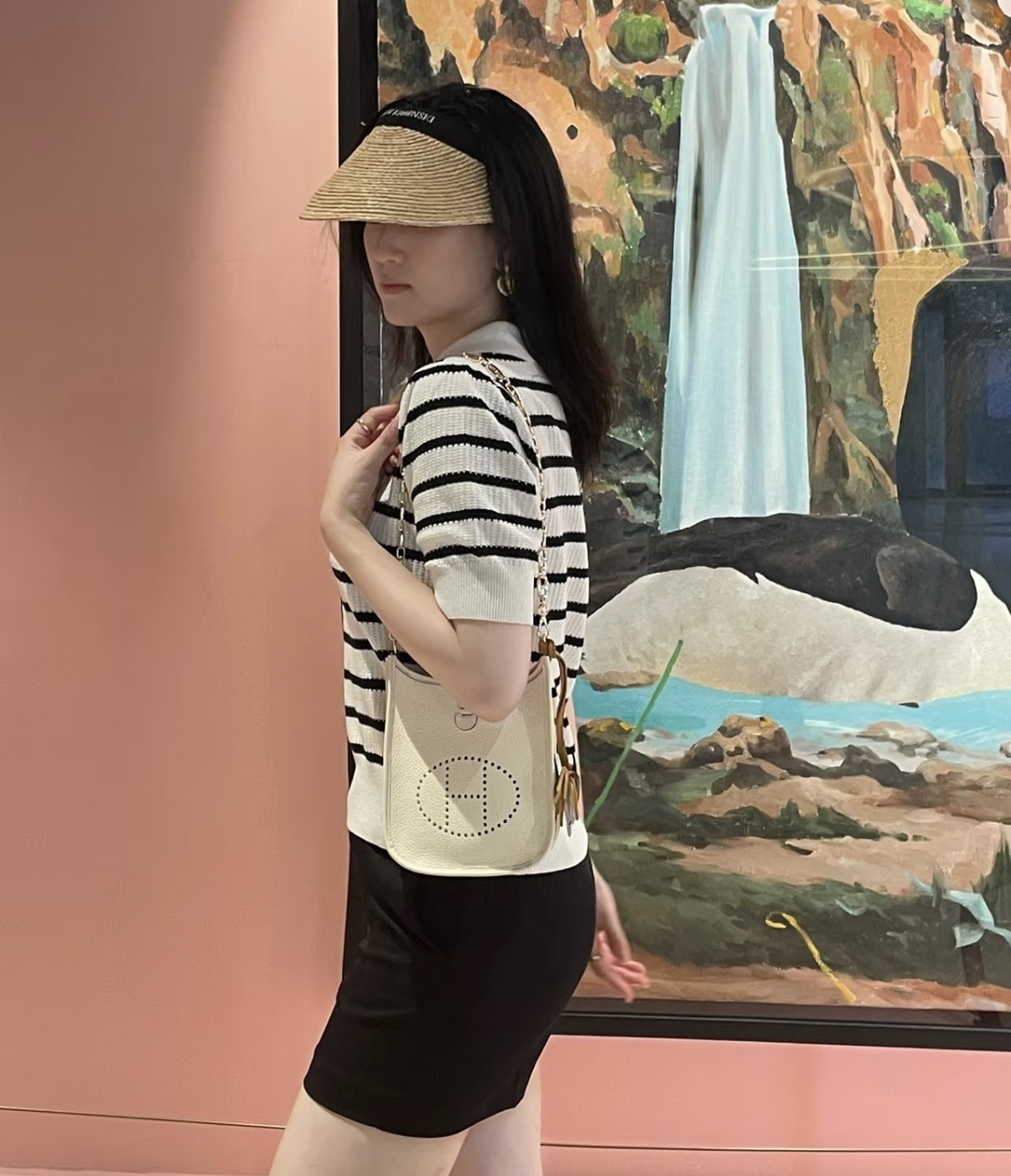 Mini Evelyne Nata 奶油白銀扣 TC K STAMP