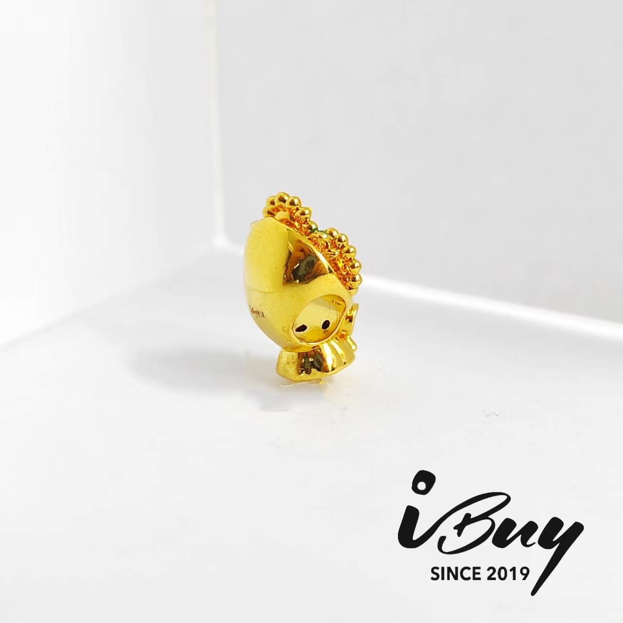 916 HARD GOLD SUNFLOWER BABY BOUQUET CHARM BEAD 916 硬金 太阳花宝宝花束串咀