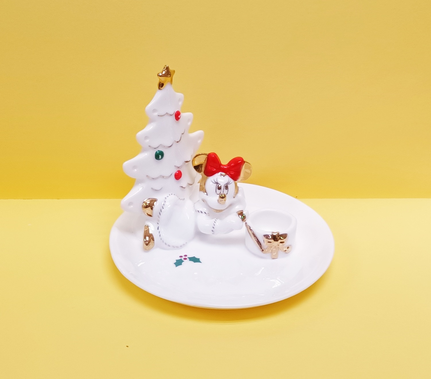 XMAS EARRING HOLDER TRAY(TREE)聖誕風格設計骨瓷耳環首飾座  Minnie Mouse   (KD-34)