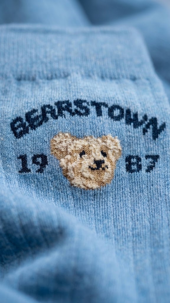 Korean Bearstown Men's Mid Crew Socks