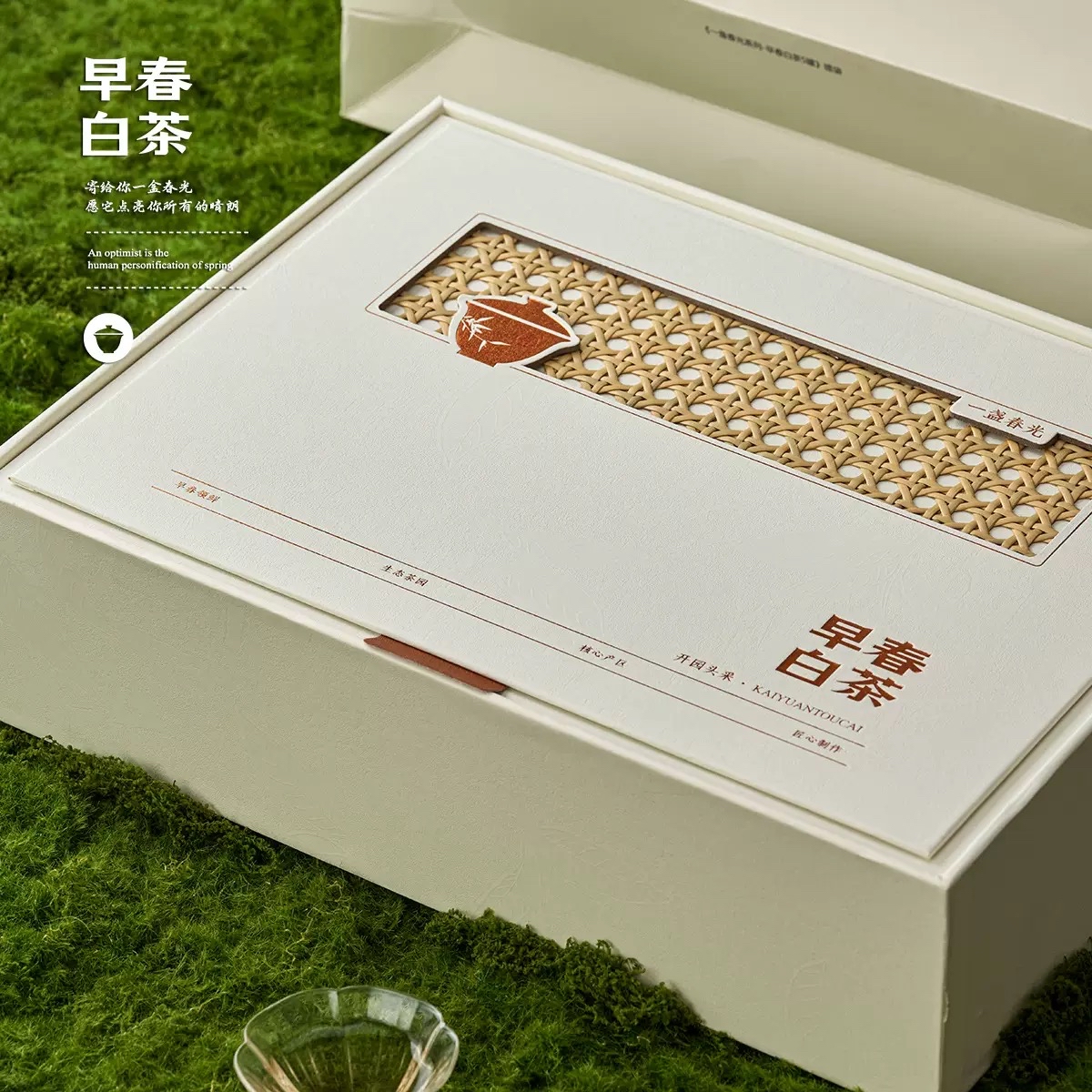 【春日茶园】创意实用设计款茶叶礼盒 装饰画礼物云南古树月光白茶送妈妈母亲老师长辈淡茶送礼伴手礼礼盒套装礼诚意茶礼