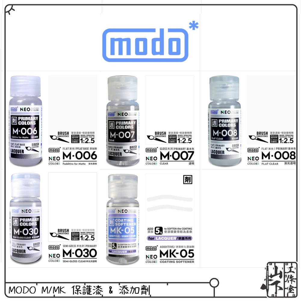Modo M MK 保護漆 & 添加劑 M006 to M008, M030, MK05