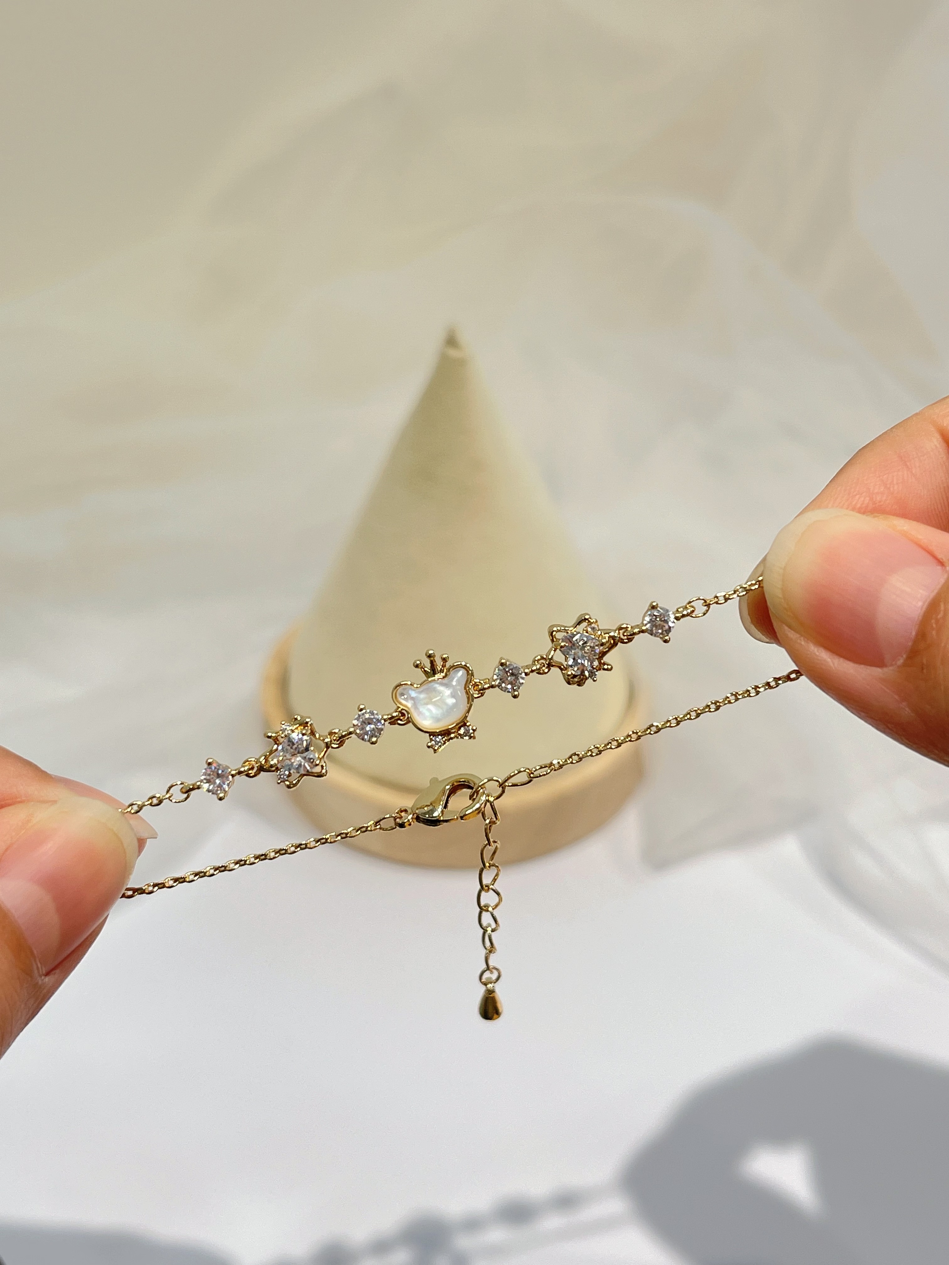 可可爱爱贝壳小熊手链