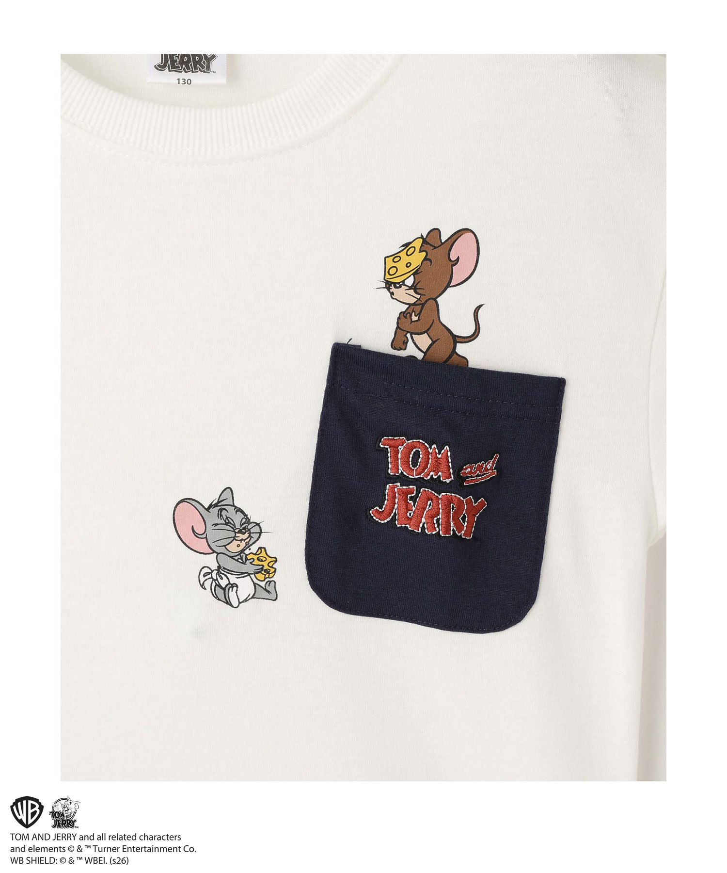 🆕【⭐訂購⭐】  🇯🇵日本直送 🌀 #TomNJerry 刺繡口袋 短袖T恤 [2款選] 🌀 [ELJA-0112][261113]