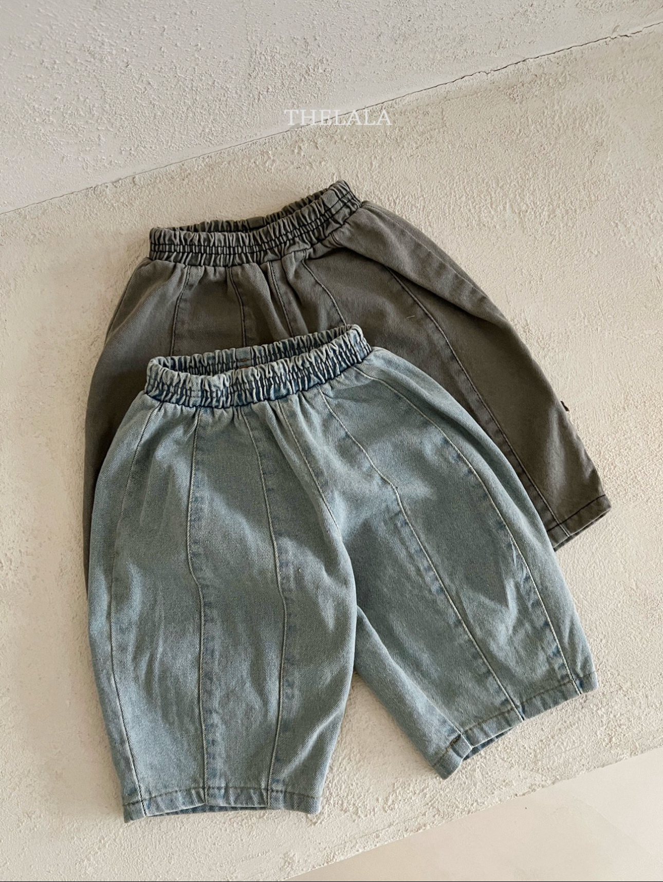 🌸預訂 韓國直送🌸🇰🇷THELALA兩色洗水闊腳直筒牛仔褲