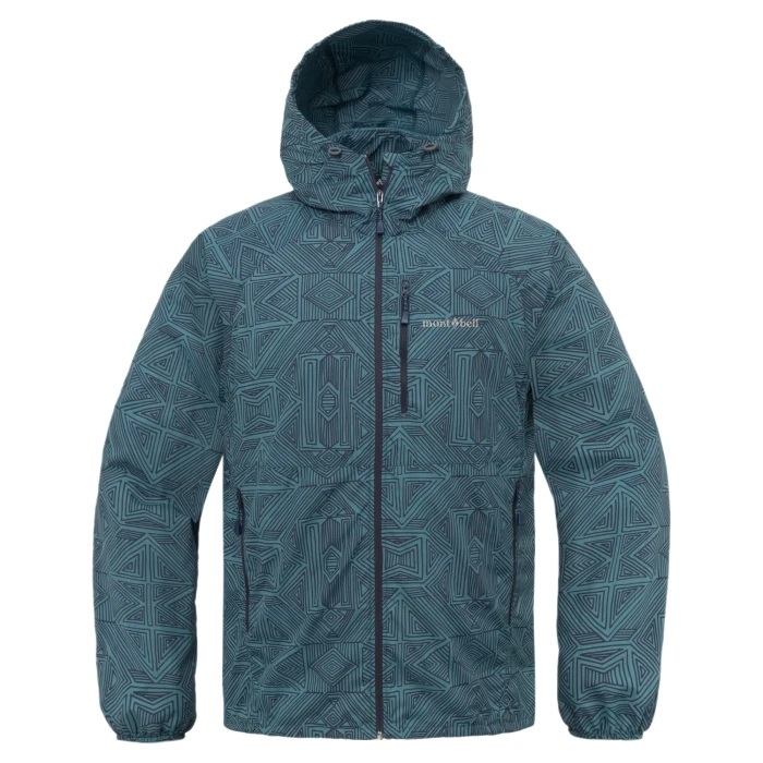 Montbell Men's Wind Blast Print Hooded Jacket 1103373