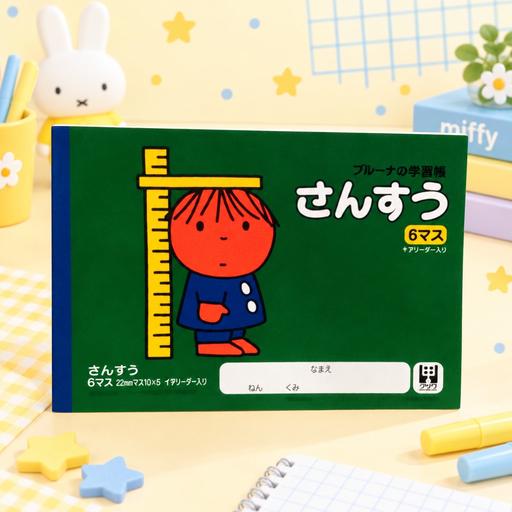 B5學習帳-22mm方格 MIFFY  (538DB)