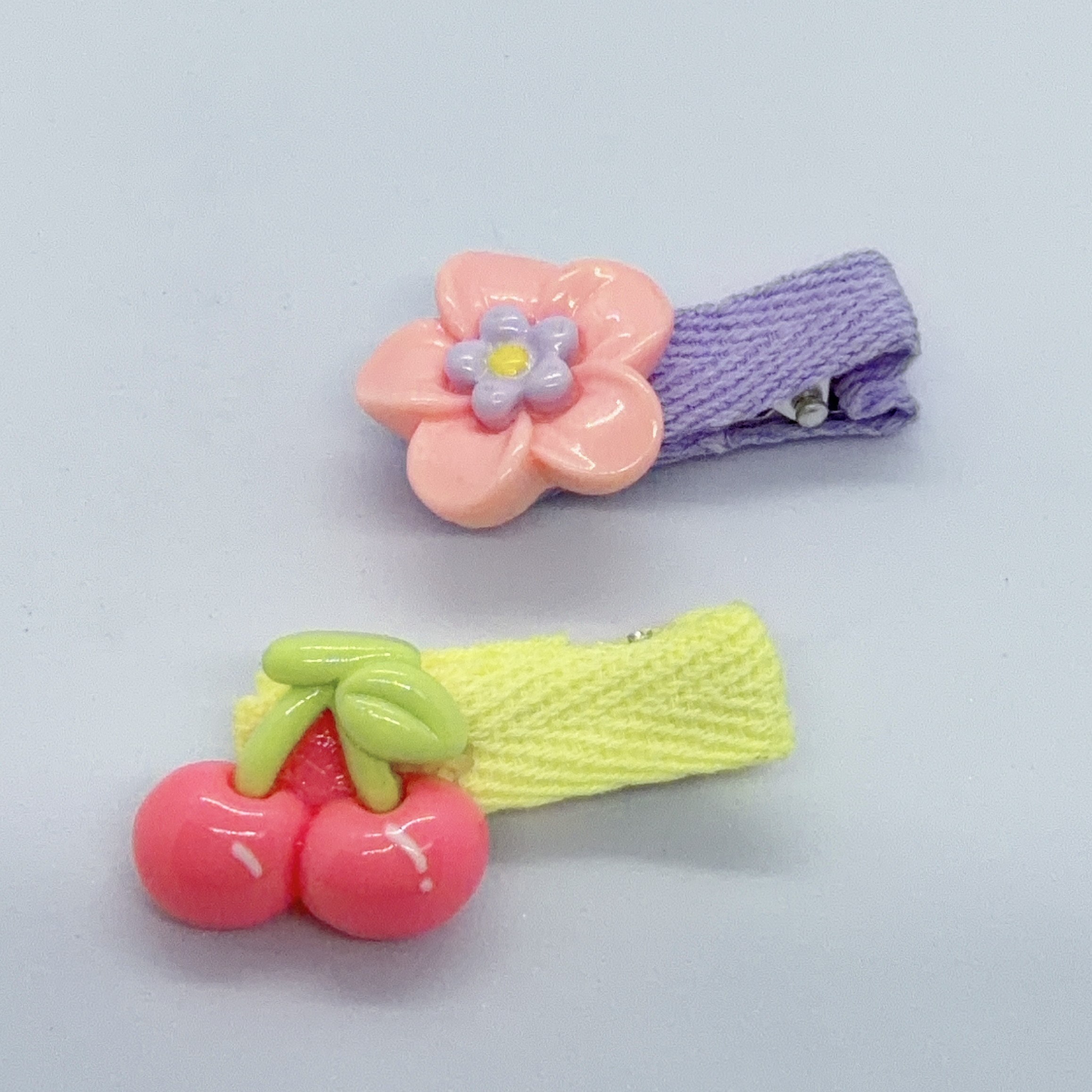 公仔飾牌包邊鴨嘴髮夾組 (5隻裝) / Cute Charm Trimmed Alligator Hair Clip Set (5 pcs) - 組合A