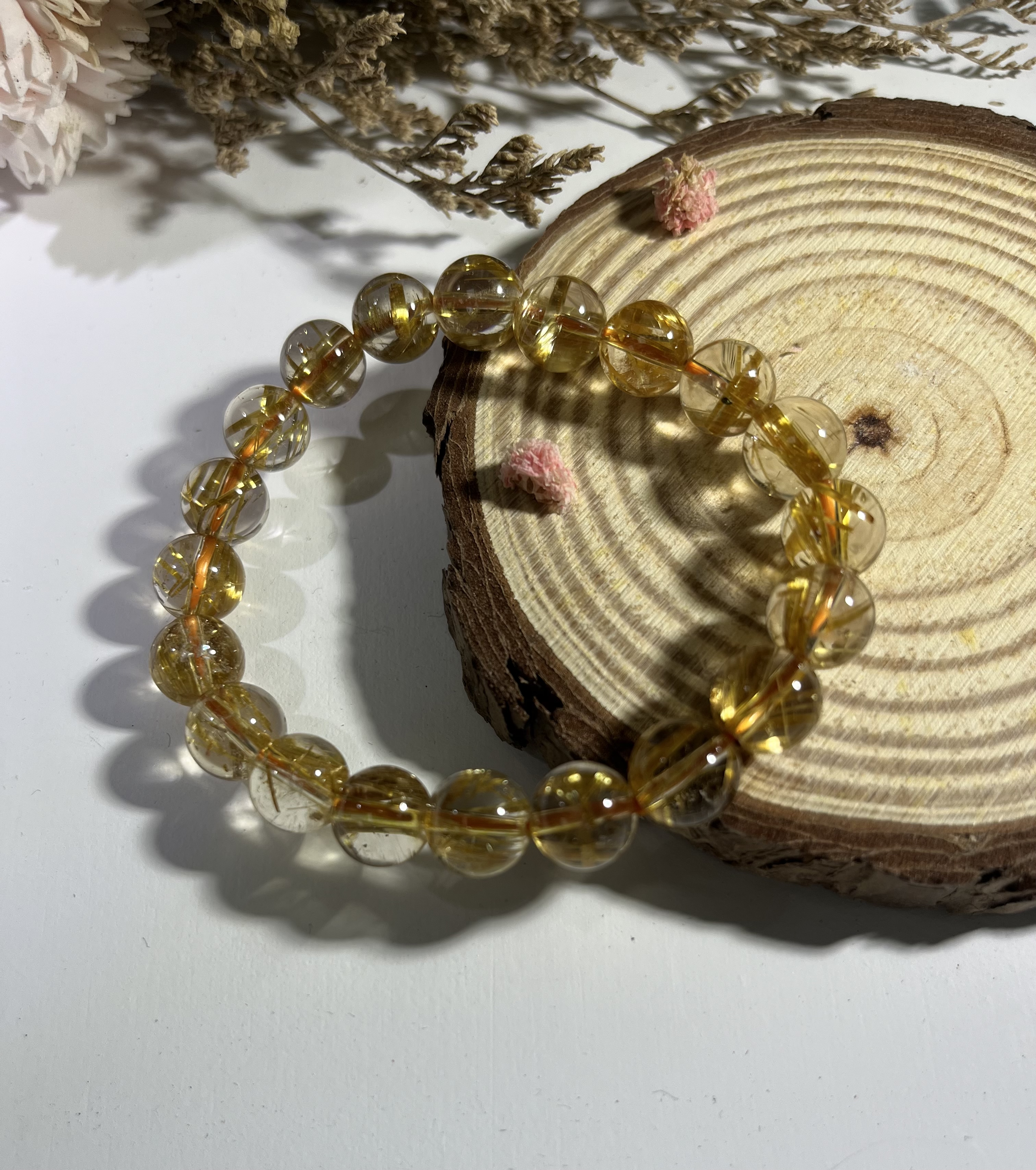 高品質冰透體金鈦晶 9m+