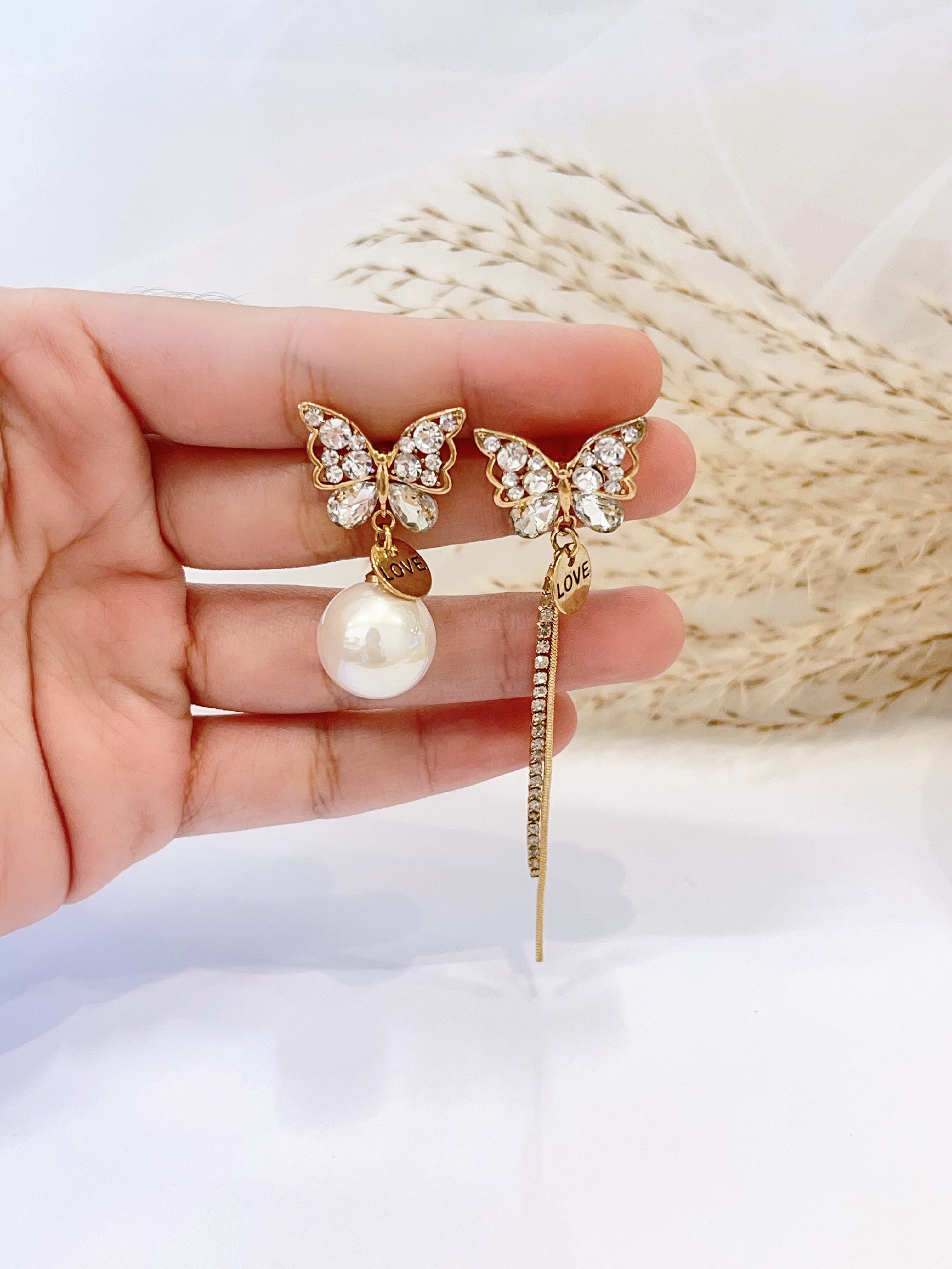 优美不规则蝴蝶流苏耳环